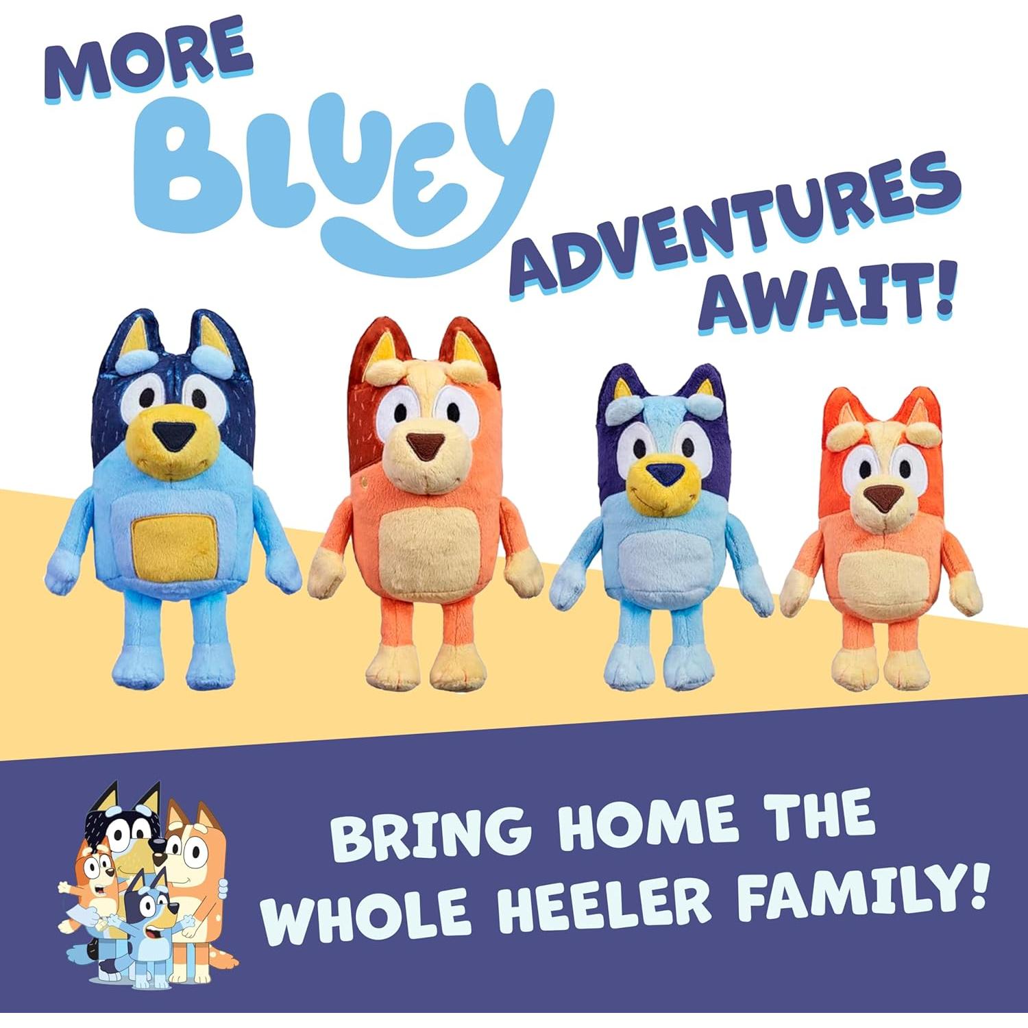 Paquete de Peluches Bluey Floppy y Turtleboy 2-Pack 14-27 cm