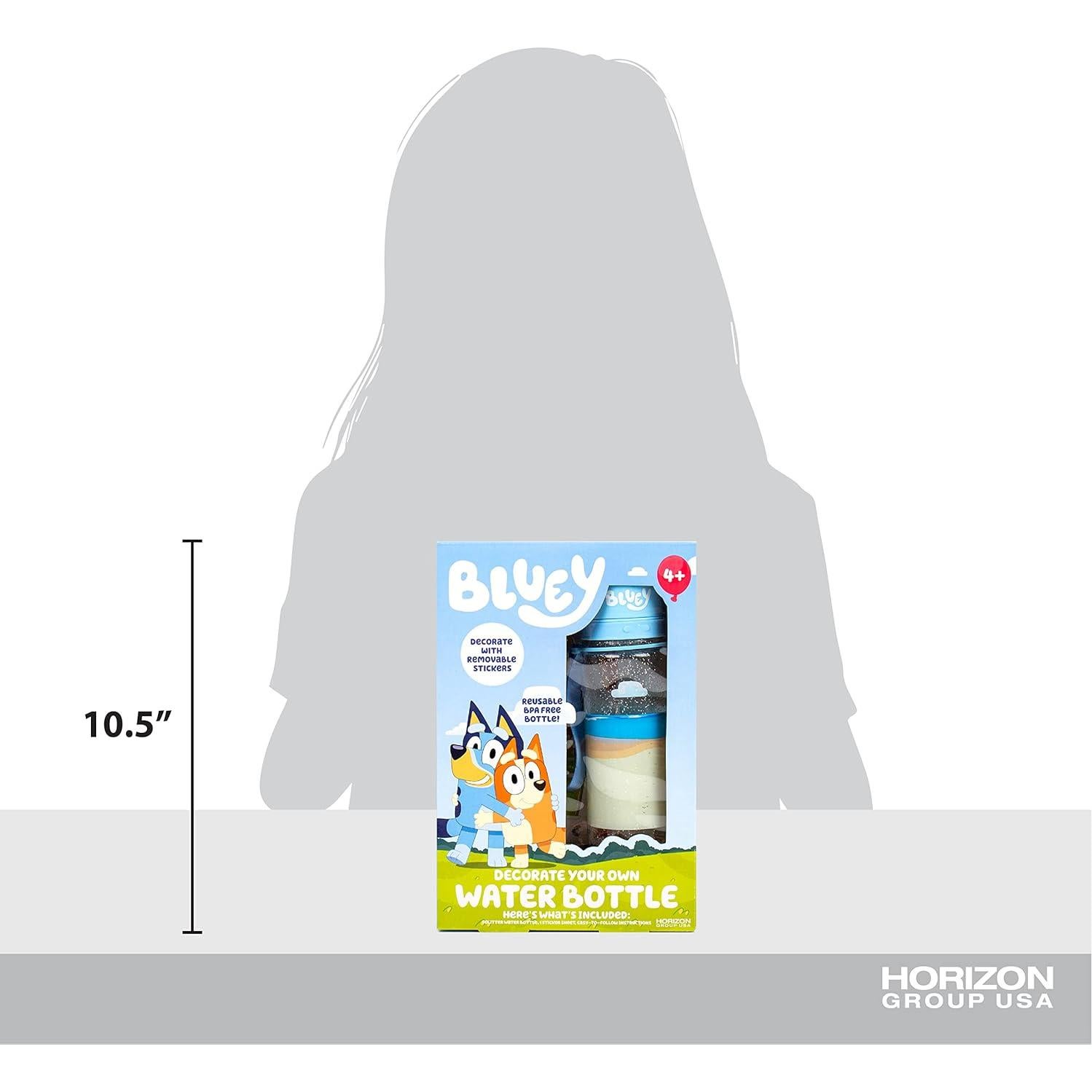 Botella de Agua Reutilizable Bluey 400 ml con Stickers