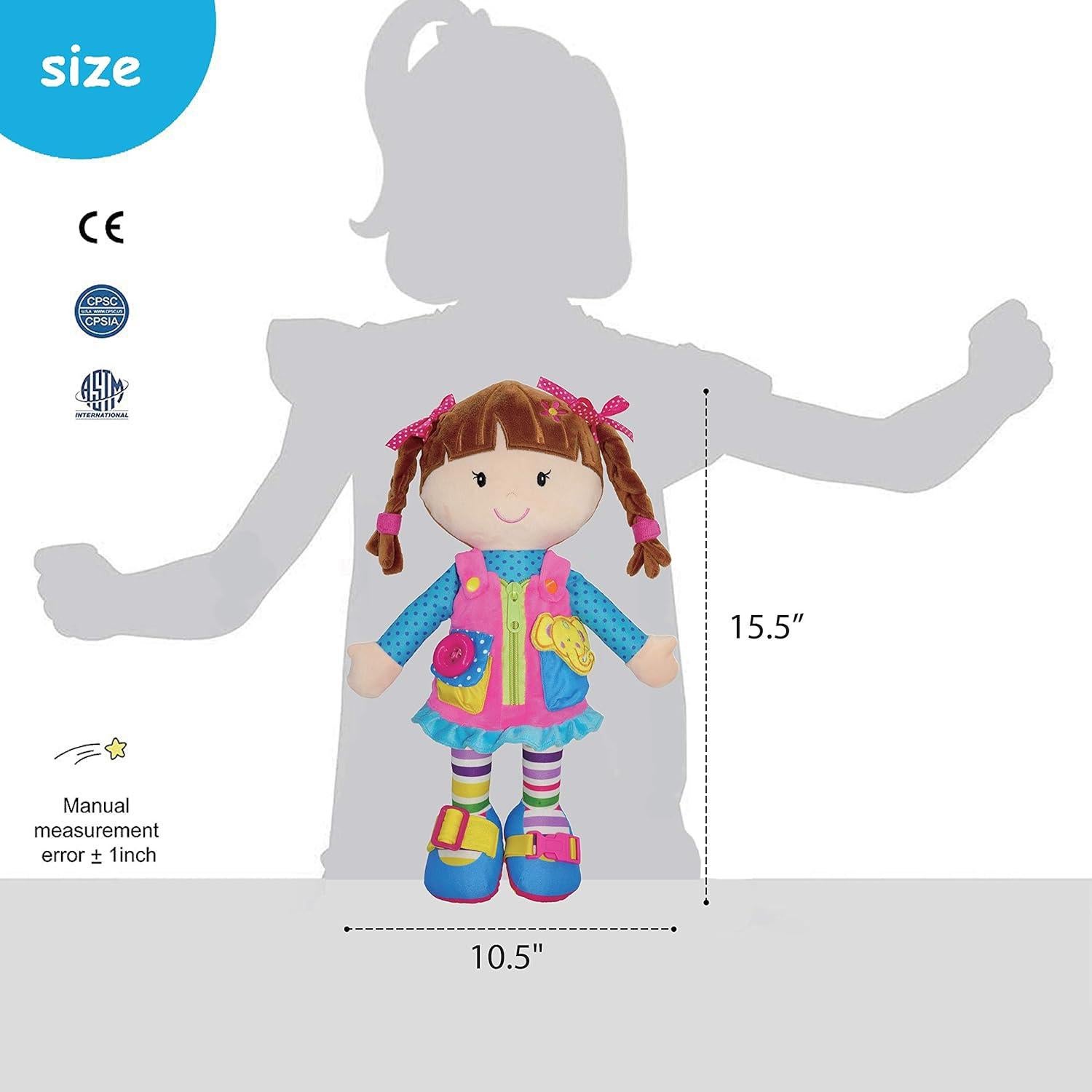 Muñeca de Peluche Educativa June Garden Belle 40 cm