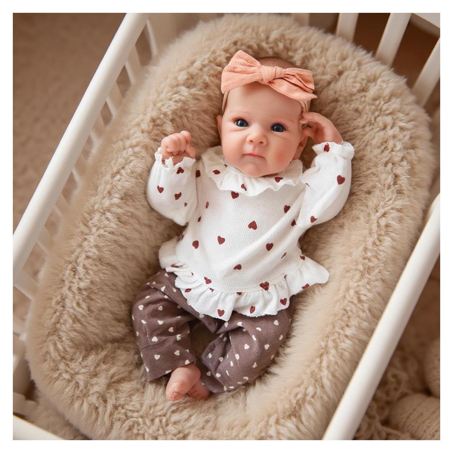 Muñeca Bebé Reborn Realista 45.72 cm XSWPL Bettie Marrón