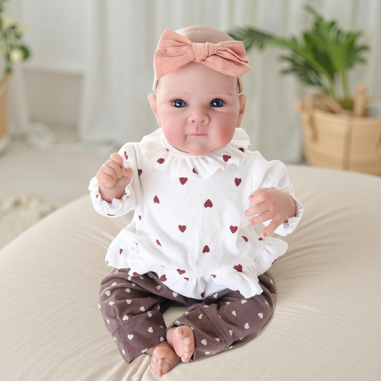 Muñeca Bebé Reborn Realista 45.72 cm XSWPL Bettie Marrón