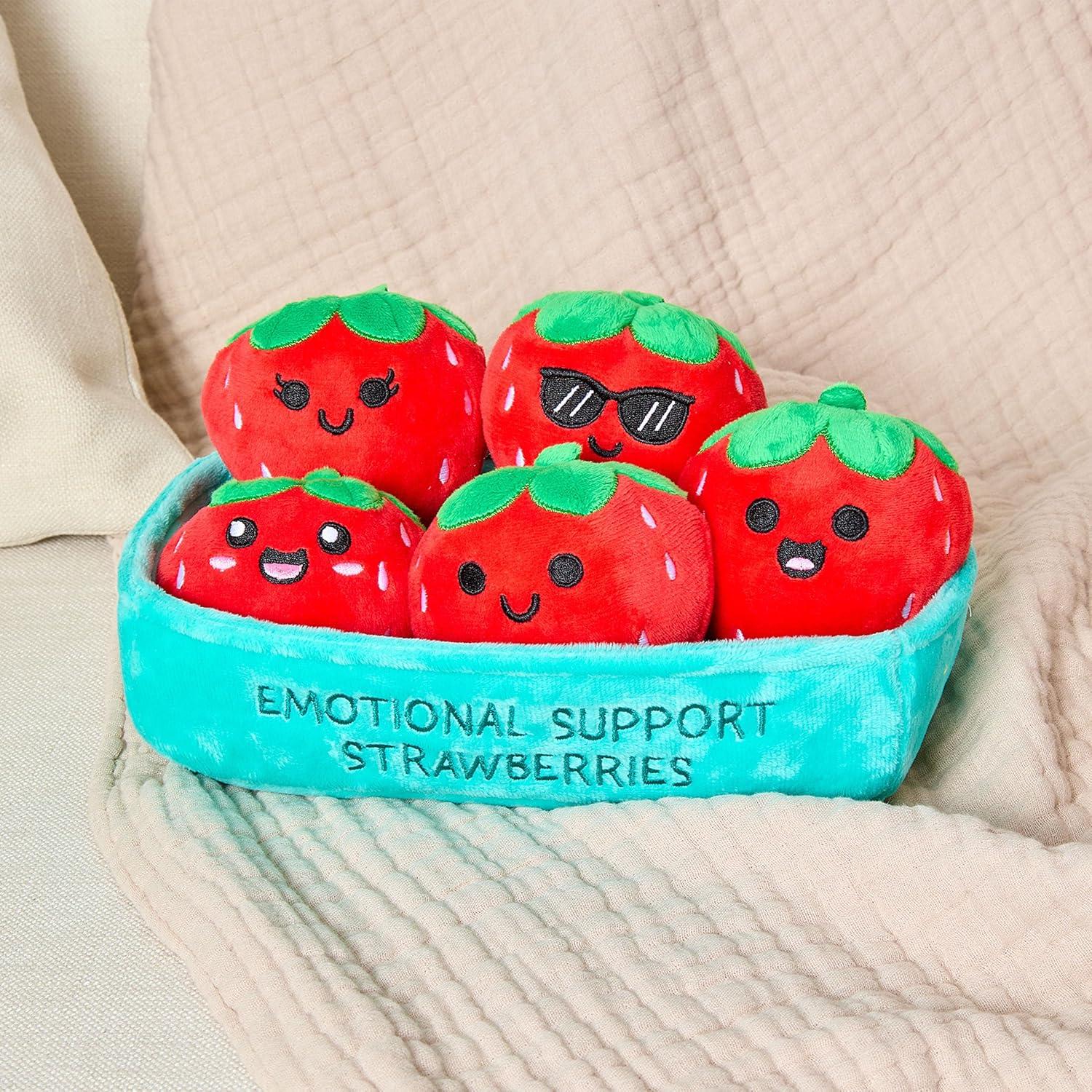 Fresas de Apoyo Emocional Relatable - 5 Peluches Abrazables