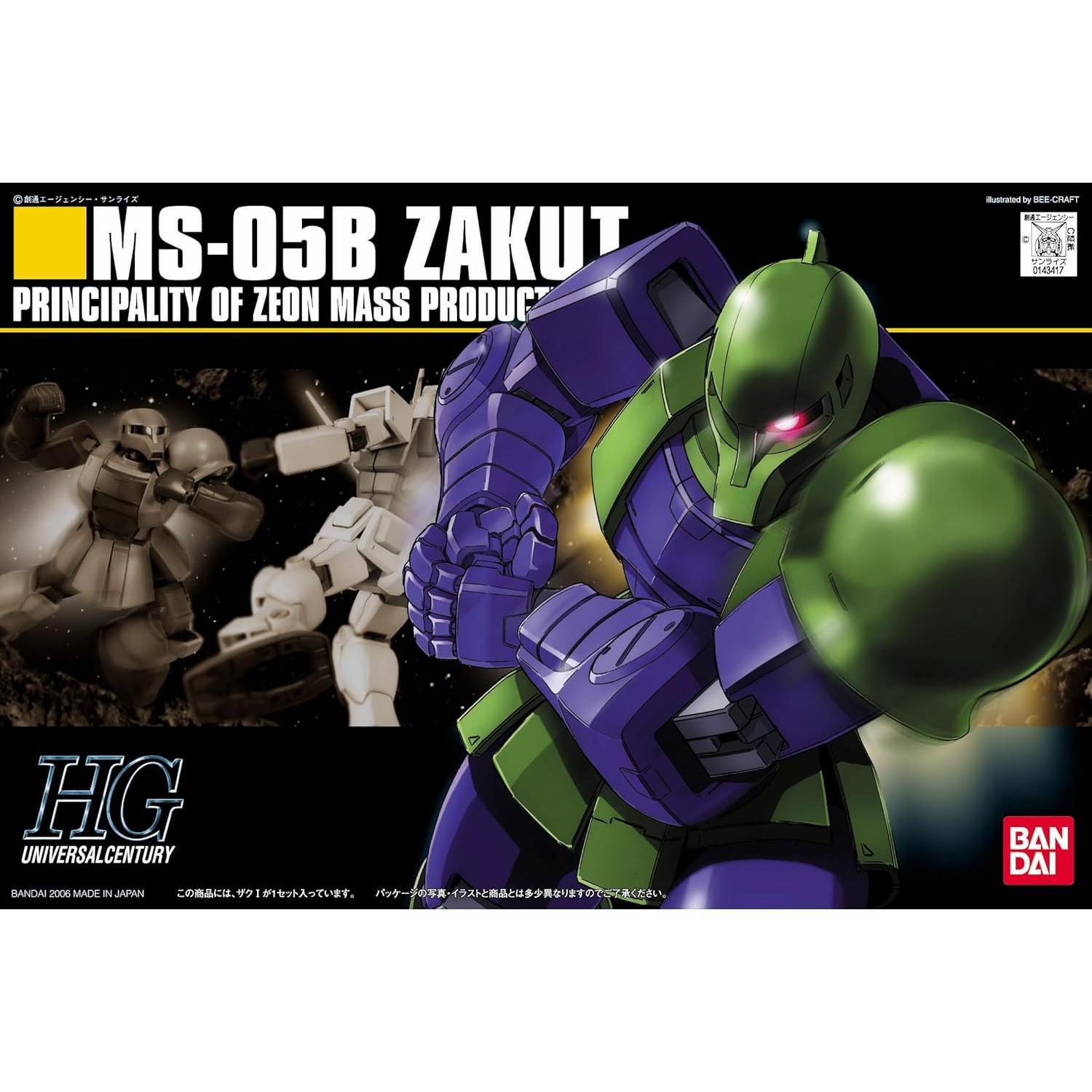 Kit de Modelo Bandai Hobby Zaku I HGUC 1/144 Verde