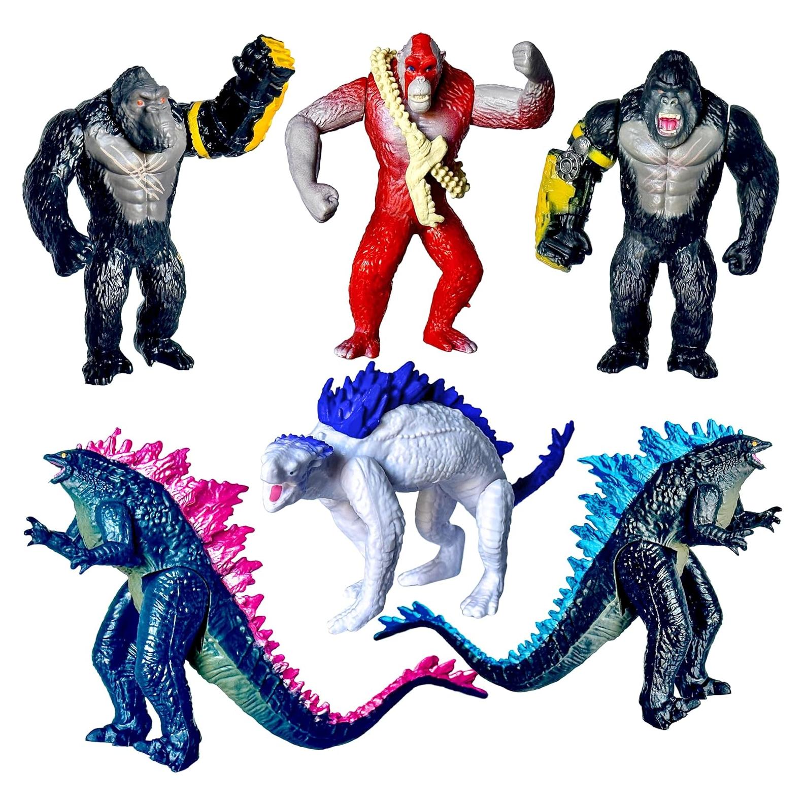 Set de 6 Figuras de Acción Godzilla x Kong TwCare 11.4 cm
