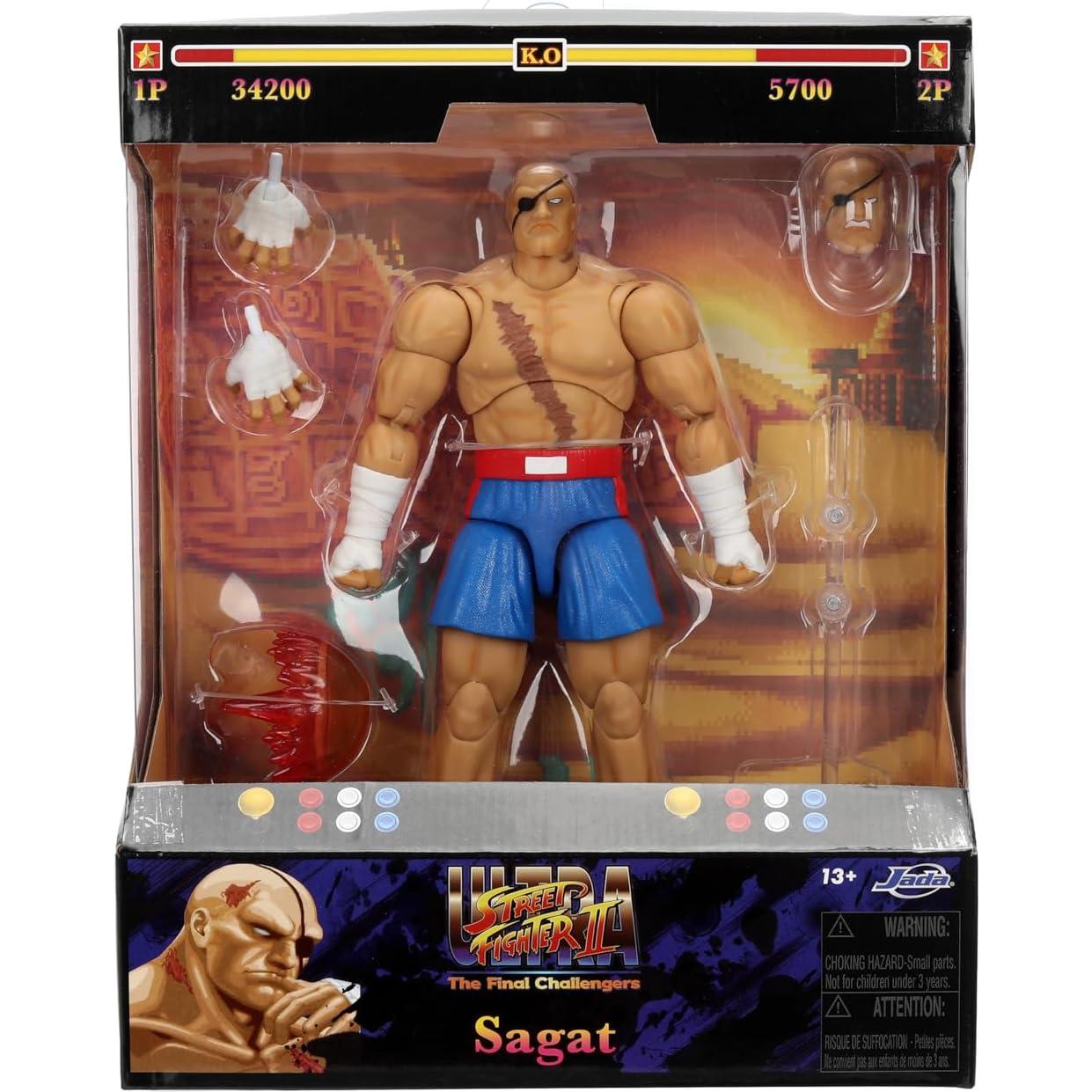 Figura de Acción Jada Toys Sagat 1:12 Articulada 19.3 cm