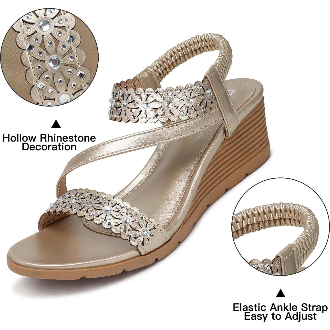 Sandalias Wedge TEMOFON para Mujeres Elegantes - Verano 2025