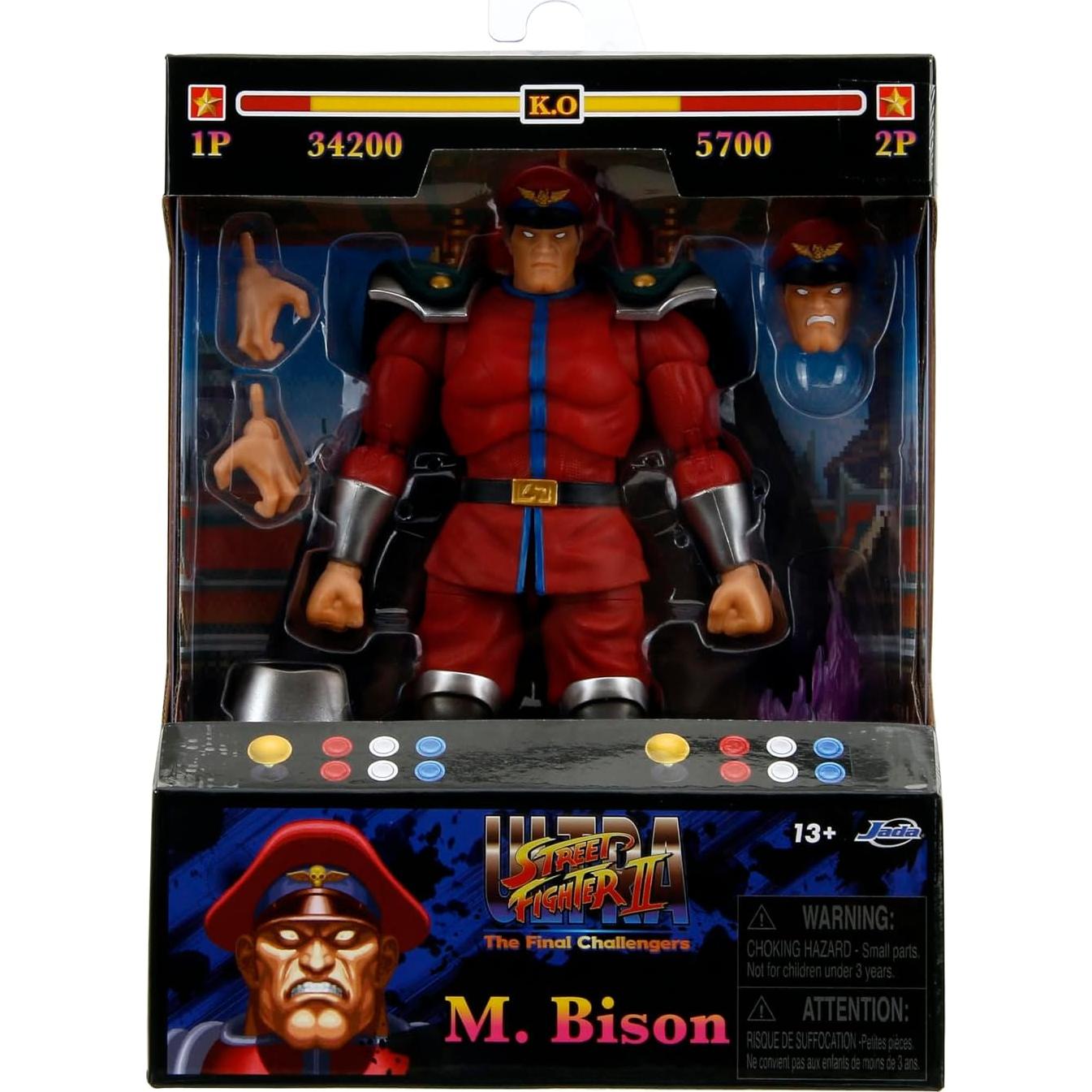 Figura Articulada M. Bison Jada Toys 15 cm Street Fighter II
