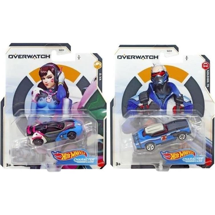 Juego de 5 Autos Hot Wheels Overwatch 2020 - Genji, D.Va, Tracer, Soldado 76, Reaper - Escala 1:64