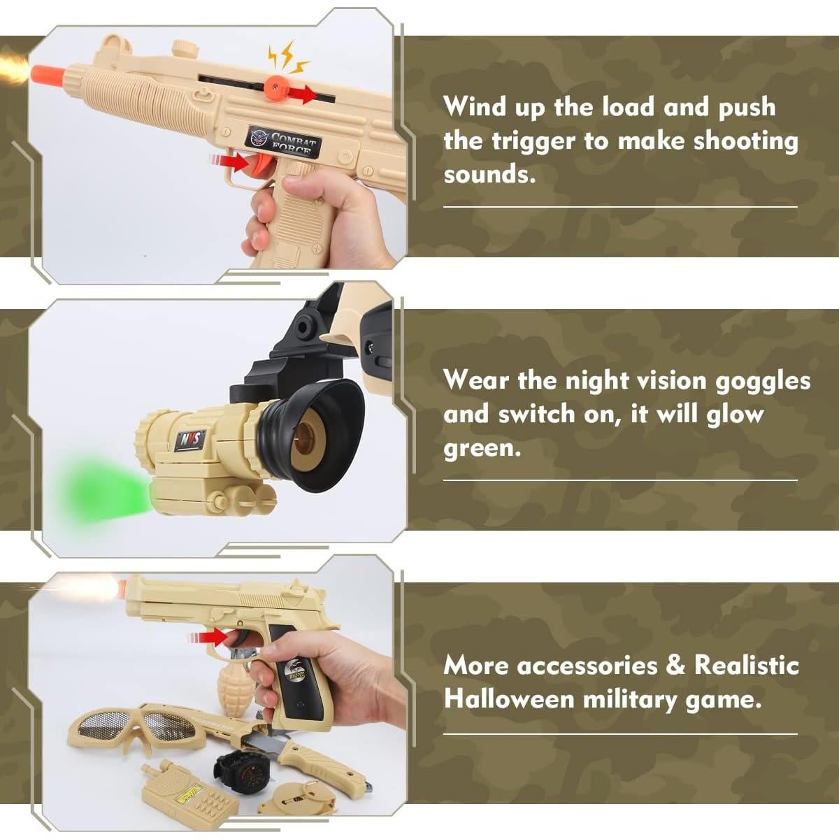 Disfraz de Ejército para Niños Chaowan con Accesorios 17 PCS