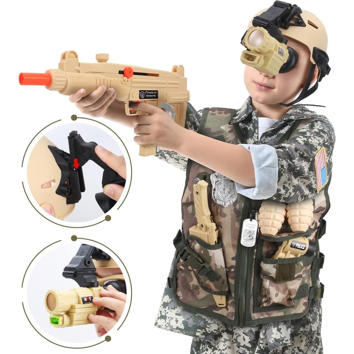 Disfraz de Ejército para Niños Chaowan con Accesorios 17 PCS