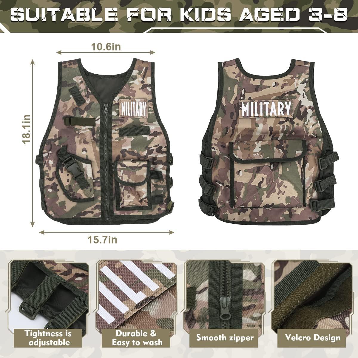 Disfraz de Ejército para Niños Chaowan con Accesorios 17 PCS