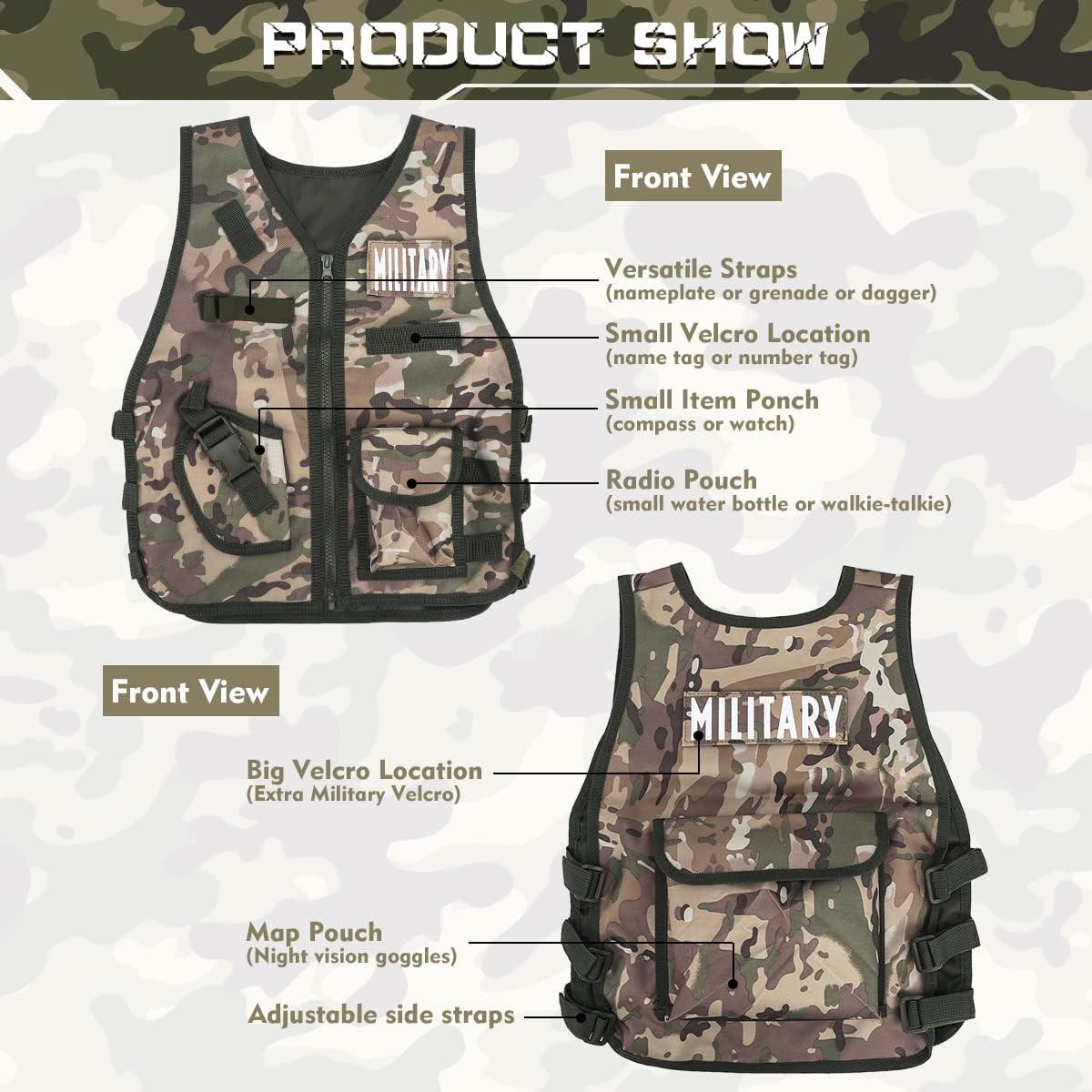 Disfraz de Ejército para Niños Chaowan con Accesorios 17 PCS