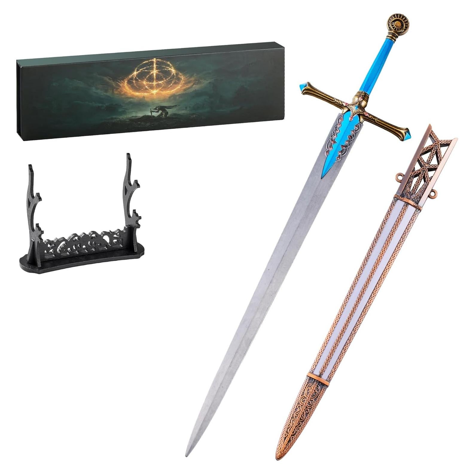 Espada Caballero Caria Elden Ring 30 cm Metal con Soporte