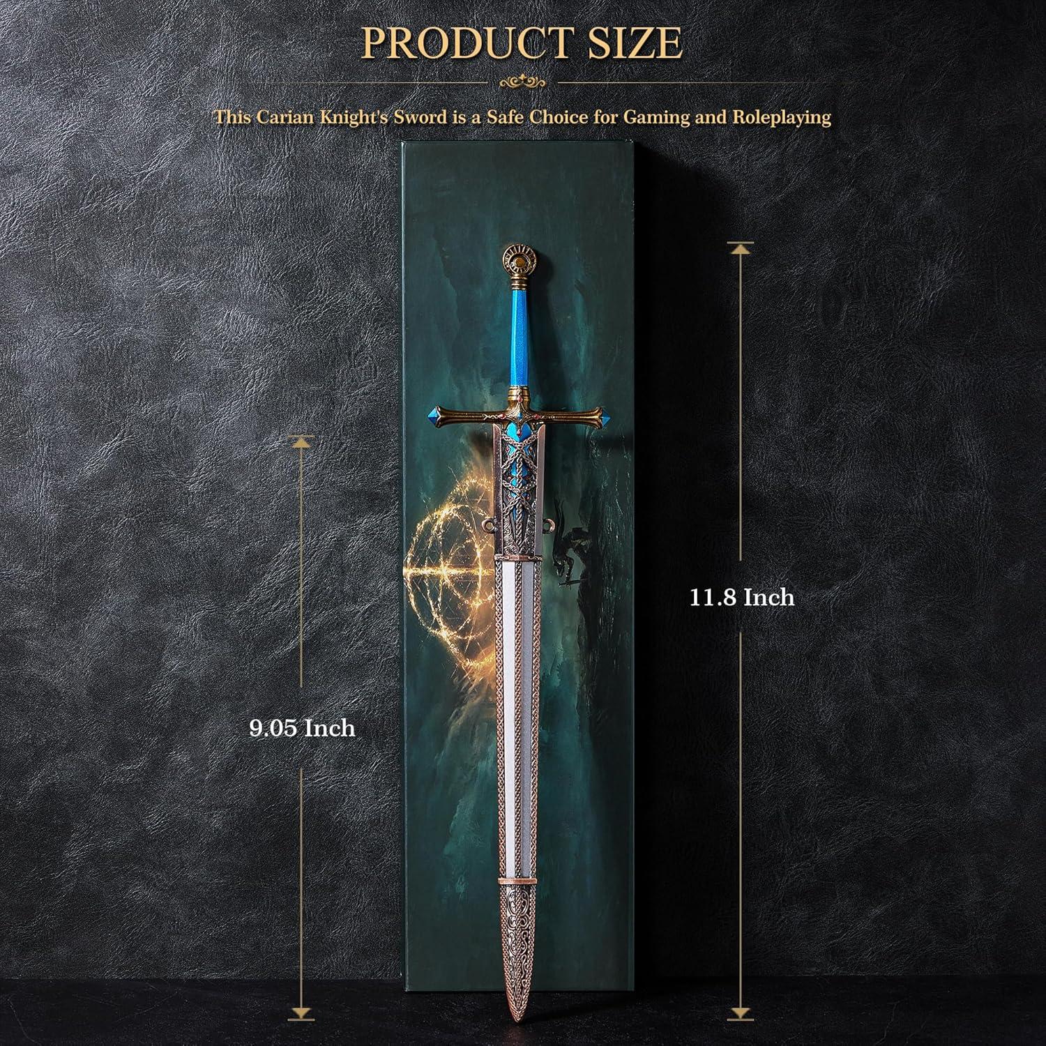 Espada Caballero Caria Elden Ring 30 cm Metal con Soporte