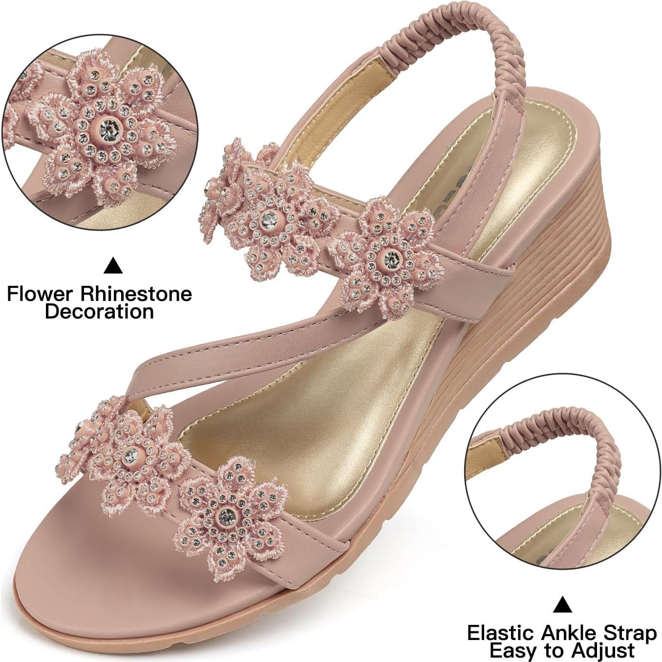 Sandalias Wedge TEMOFON para Mujeres Elegantes - Verano 2025