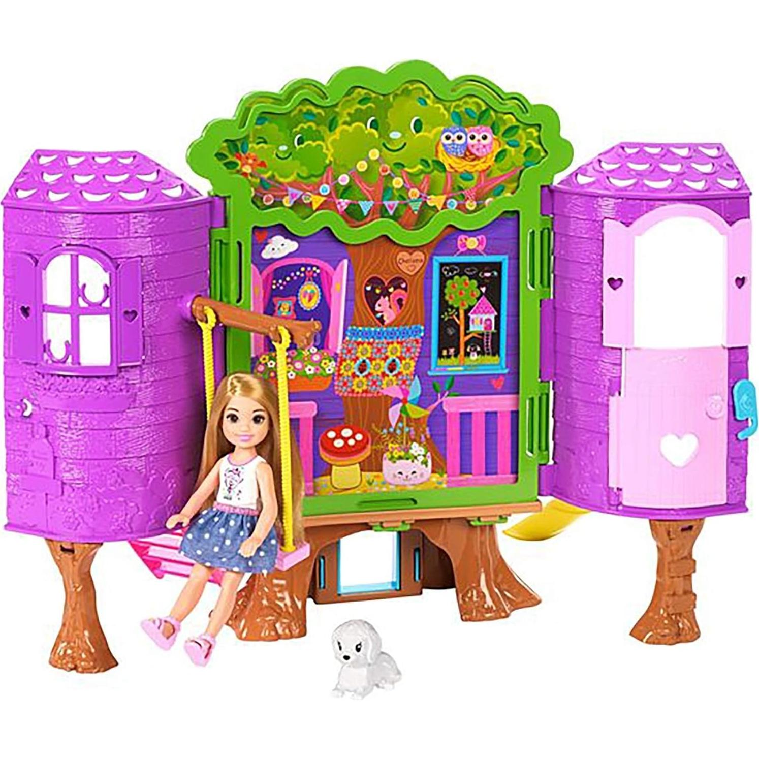Casa de Muñecas Barbie Chelsea en el Árbol con Accesorios