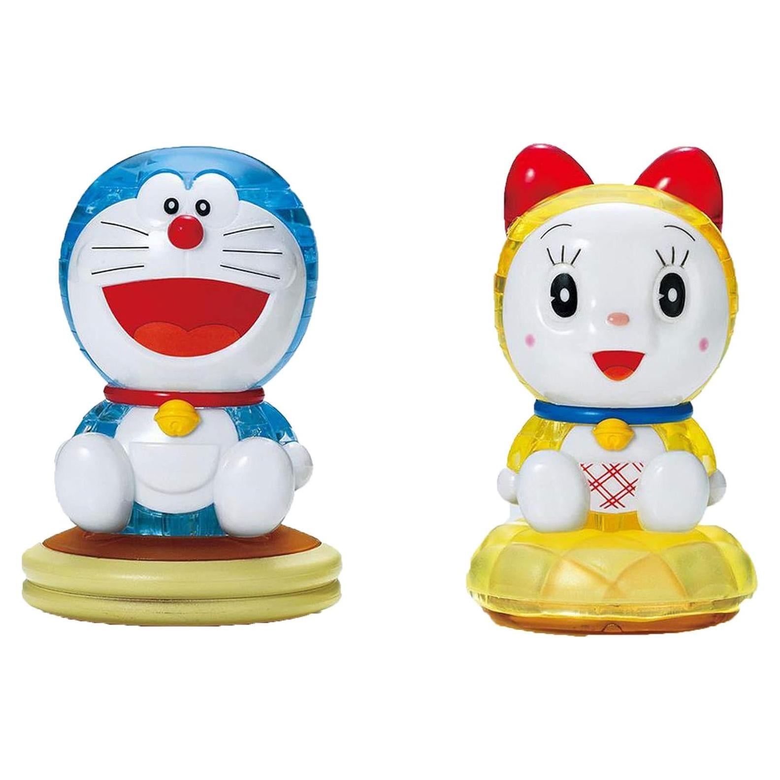 Rompecabezas 3D de Cristal Doraemon y Dorami 57 Piezas