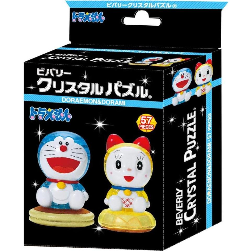 Rompecabezas 3D de Cristal Doraemon y Dorami 57 Piezas