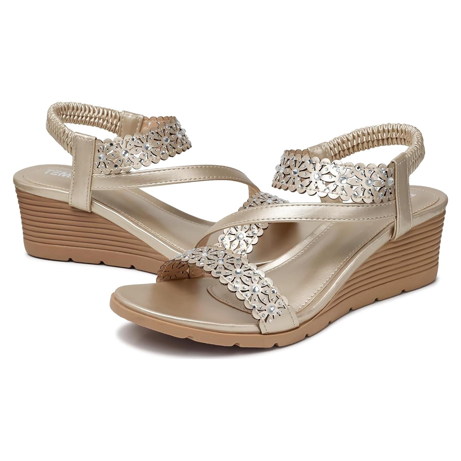 Sandalias Wedge TEMOFON para Mujeres Elegantes - Verano 2025
