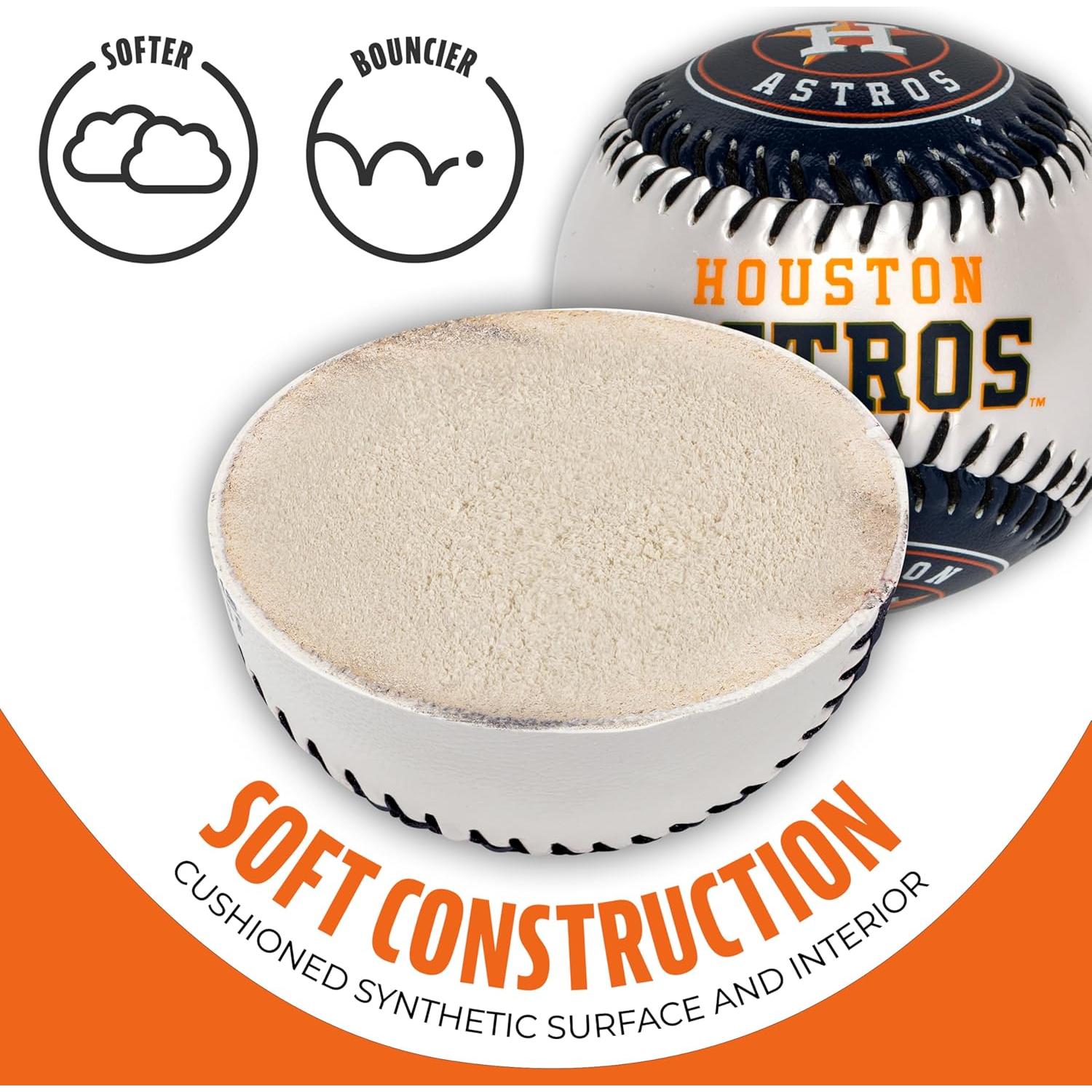Pelota de béisbol suave Franklin Sports MLB Houston Astros