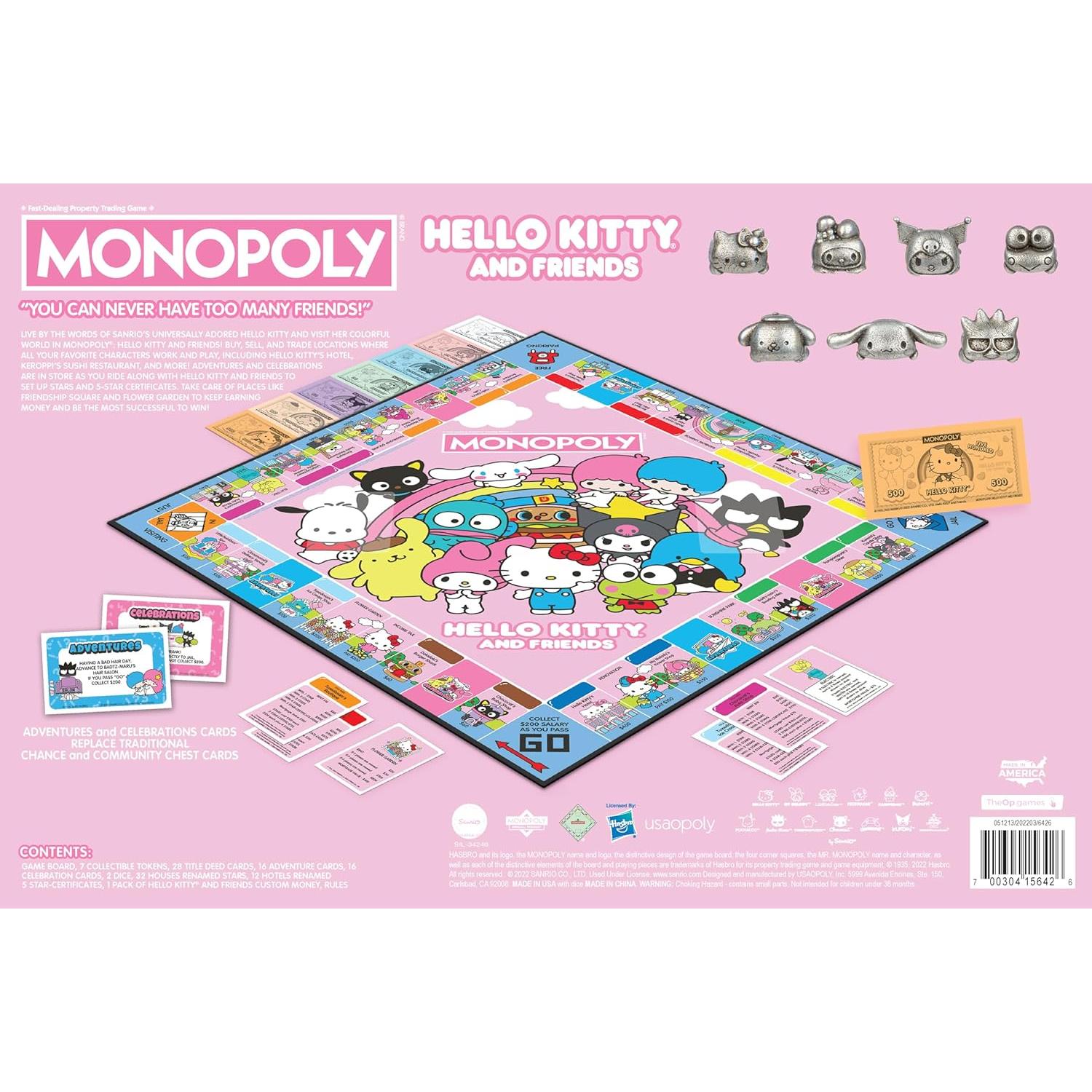 Monopoly Hello Kitty y Amigos - Juego de Mesa Coleccionable