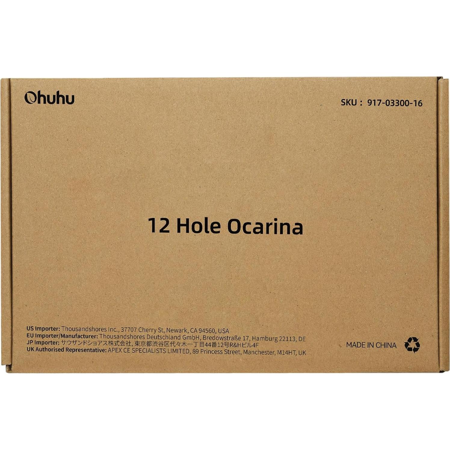 Ocarina de Cerámica Ohuhu Zelda con Libro de Canciones C 12 Agujeros