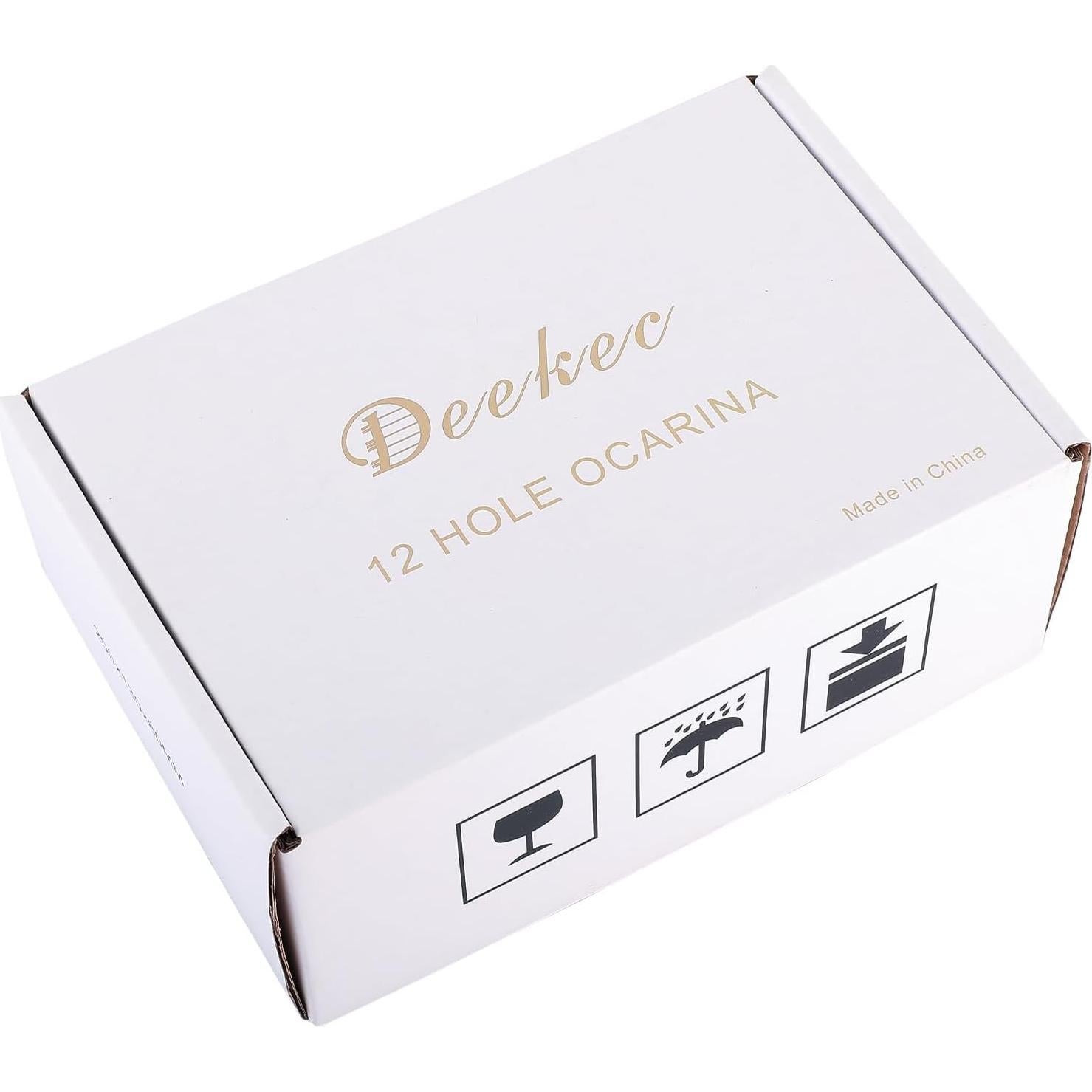 Ocarina Deekec 12 Agujeros C Azul con Libro y Soporte
