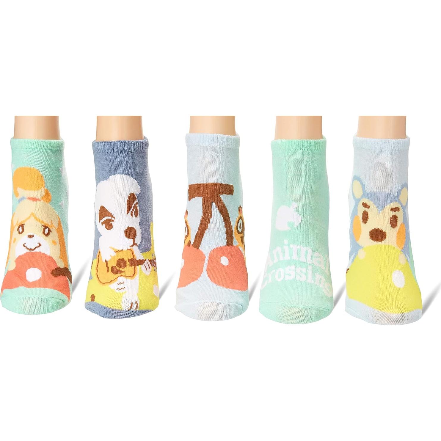 Paquete de 5 calcetines invisibles Nintendo Animal Crossing 9-11