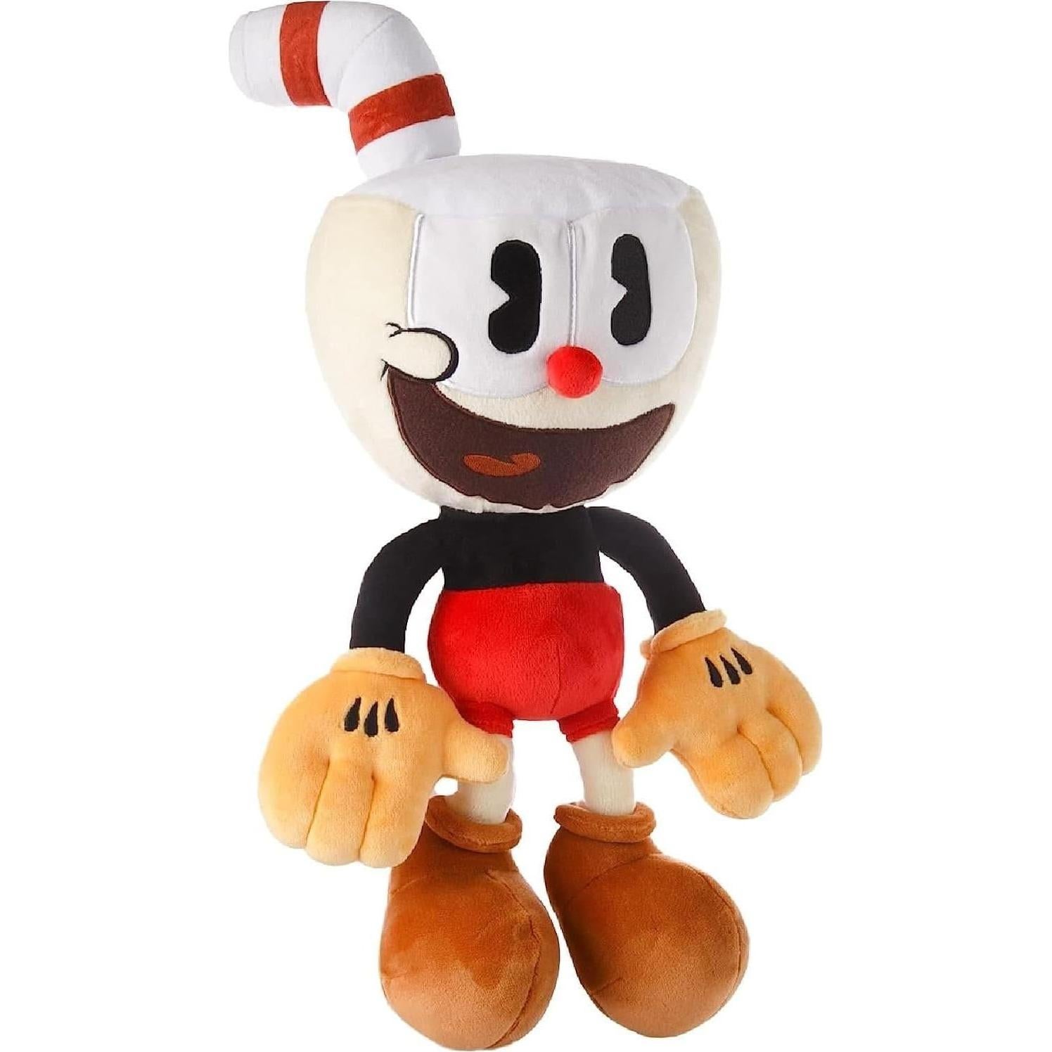 Peluche Cuphead y Mugman 38 cm - Juguete suave coleccionable