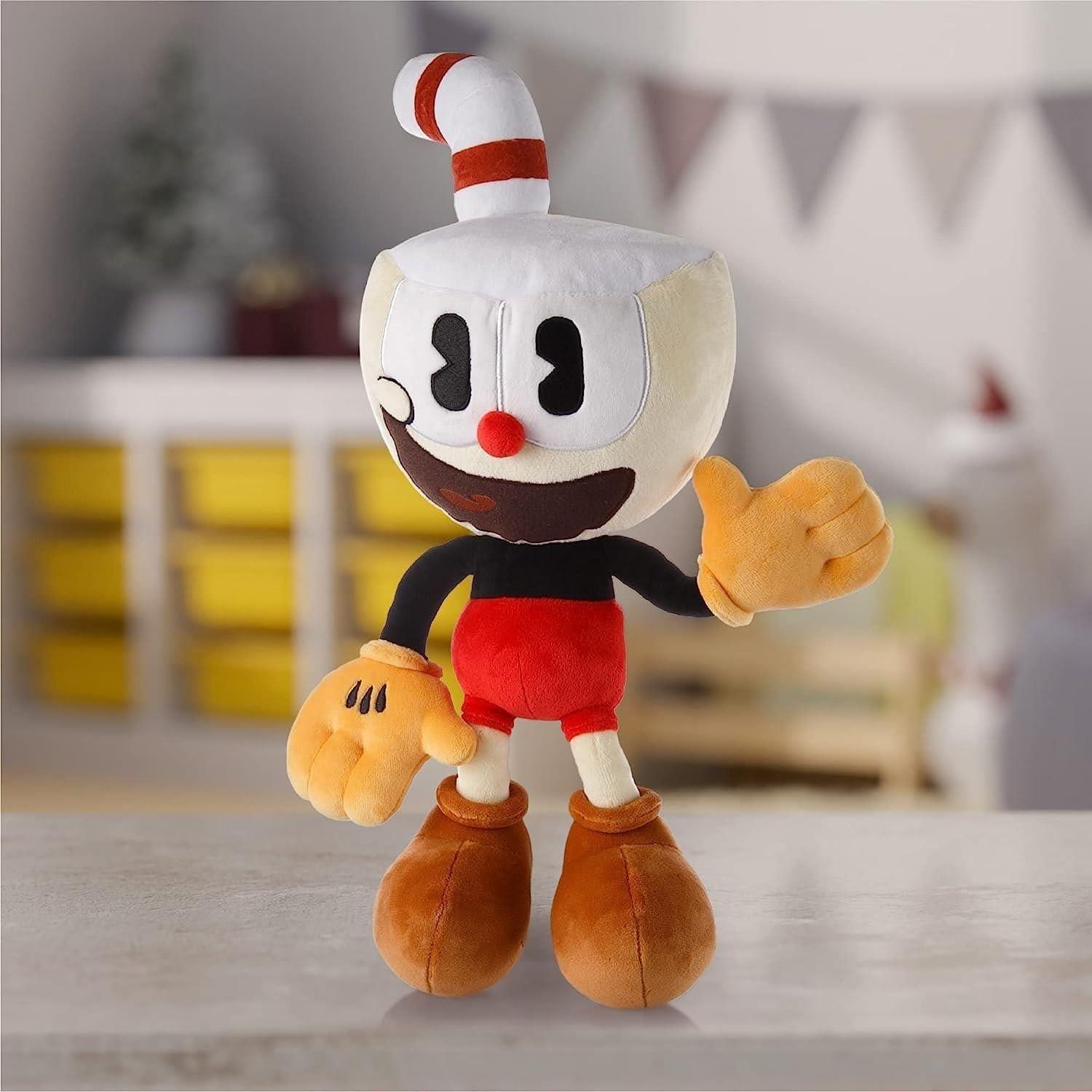 Peluche Cuphead y Mugman 38 cm - Juguete suave coleccionable