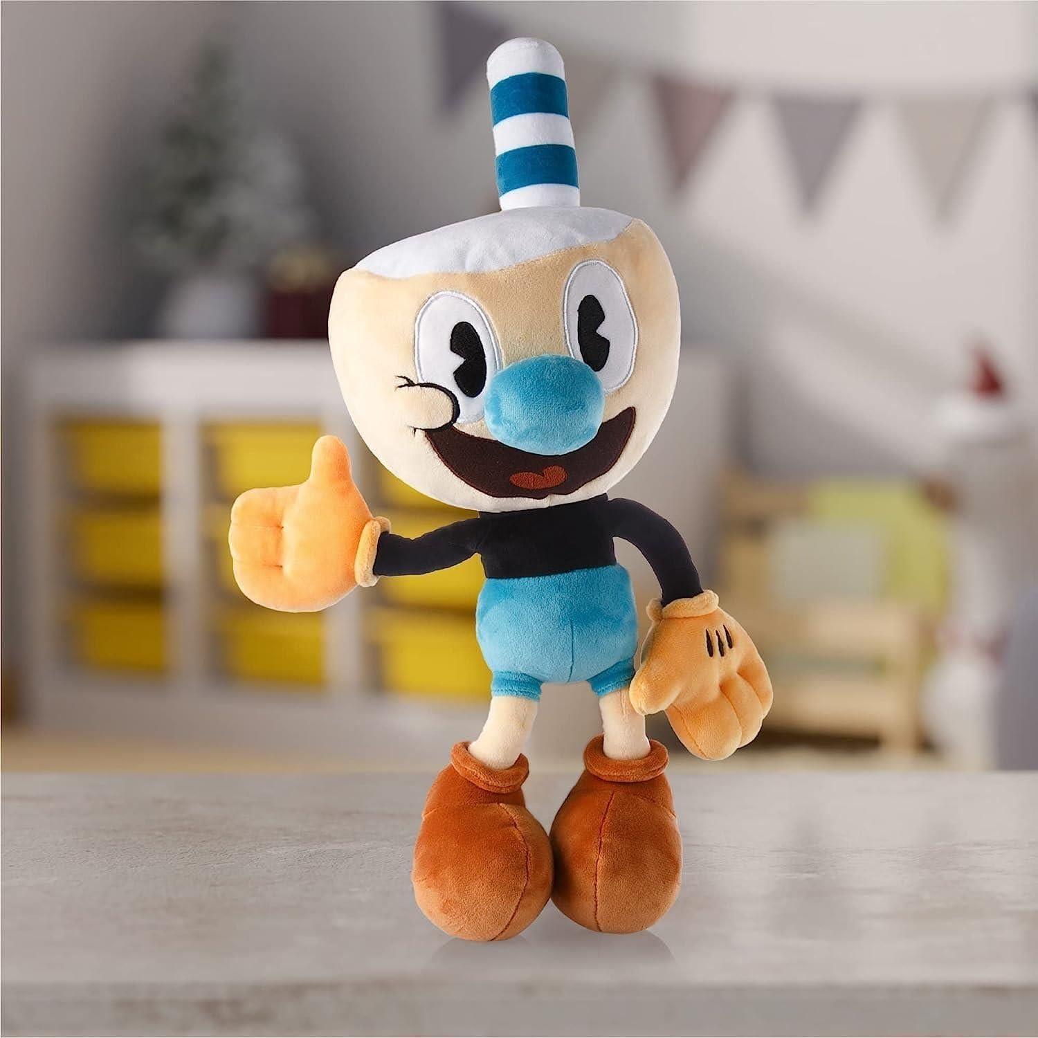 Peluche Cuphead y Mugman 38 cm - Juguete suave coleccionable