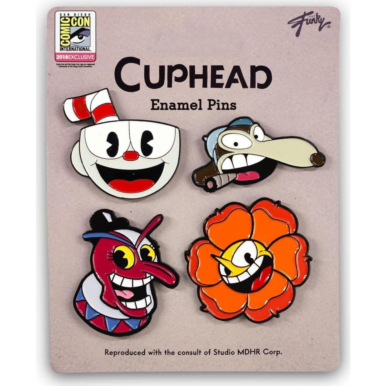 Set de Pines de Esmalte Cuphead Just Funky 4 Piezas