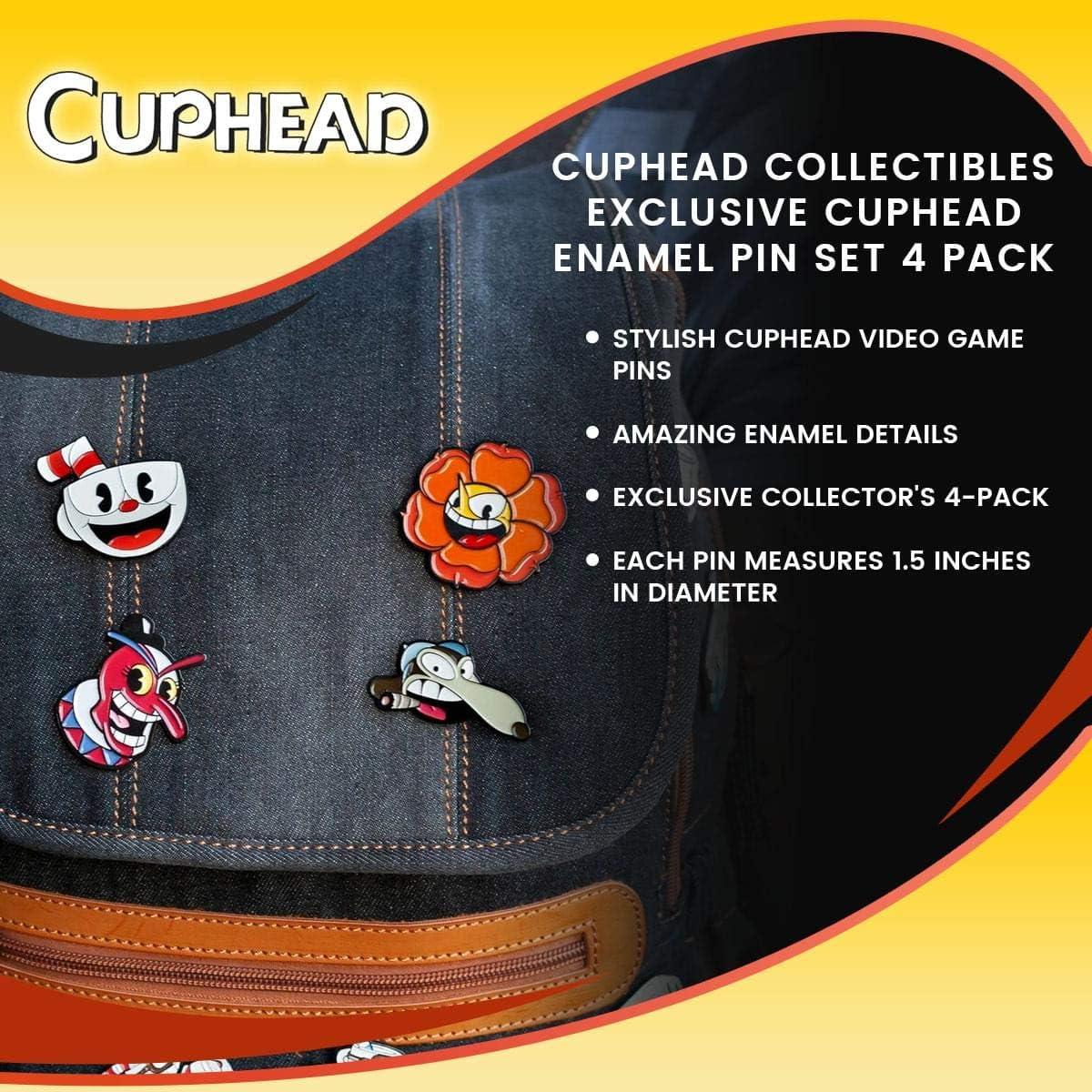Set de Pines de Esmalte Cuphead Just Funky 4 Piezas
