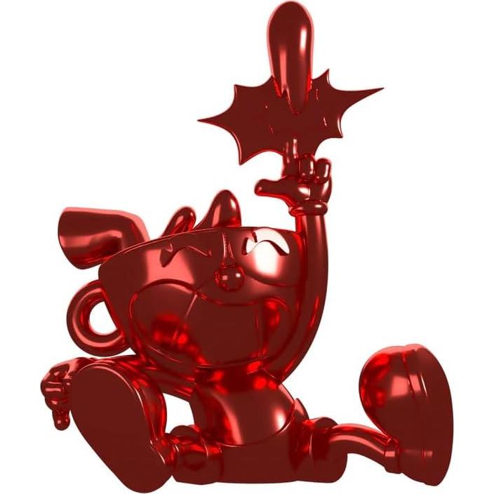 Figura de Vinilo Cuphead Rojo Cromado Youtooz 11.43 cm Limitada