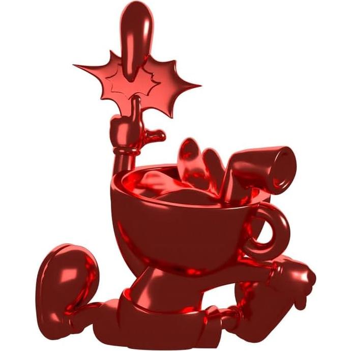 Figura de Vinilo Cuphead Rojo Cromado Youtooz 11.43 cm Limitada