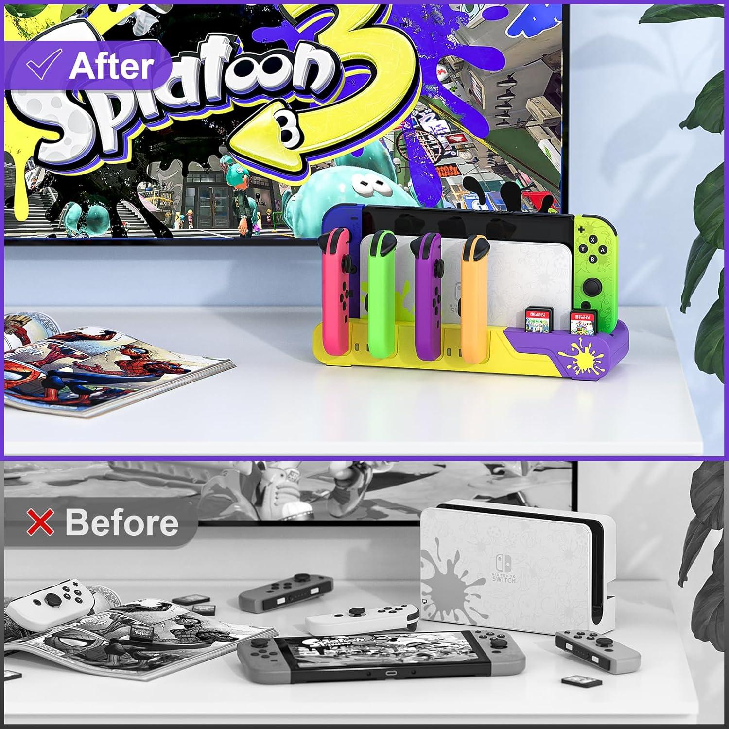 Estación de Carga Joycon Nintendo Switch OLED Splatoon 3