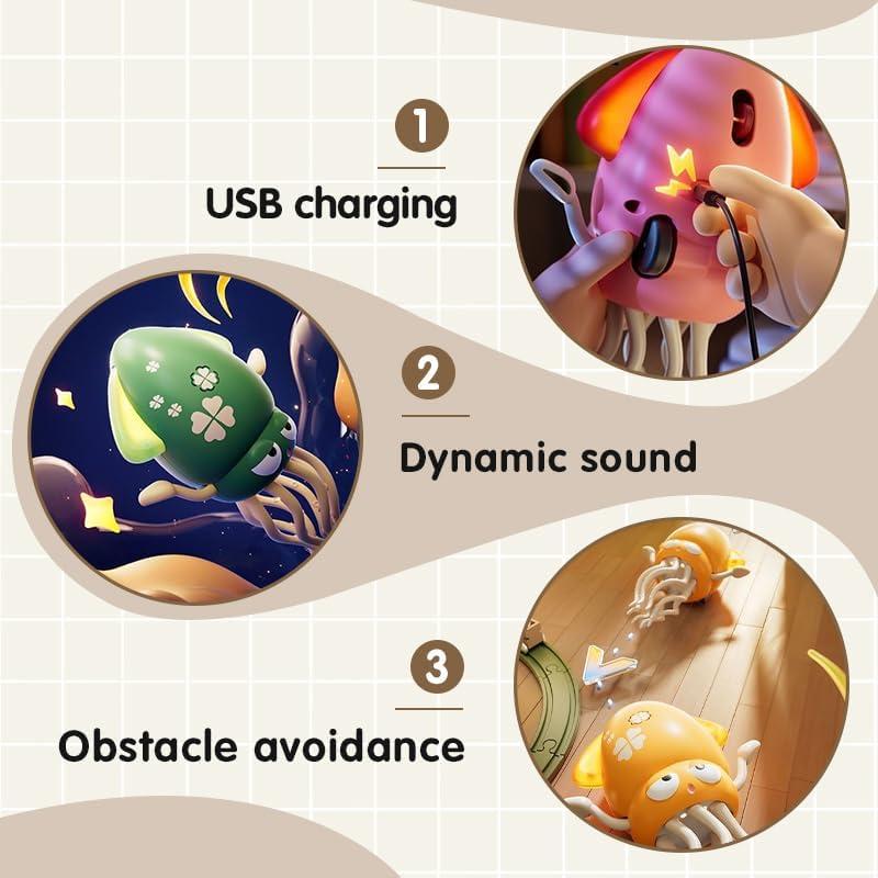 Juguete de Pulpo Mágico Bailable ANYSENT - Amarillo 20.3 cm