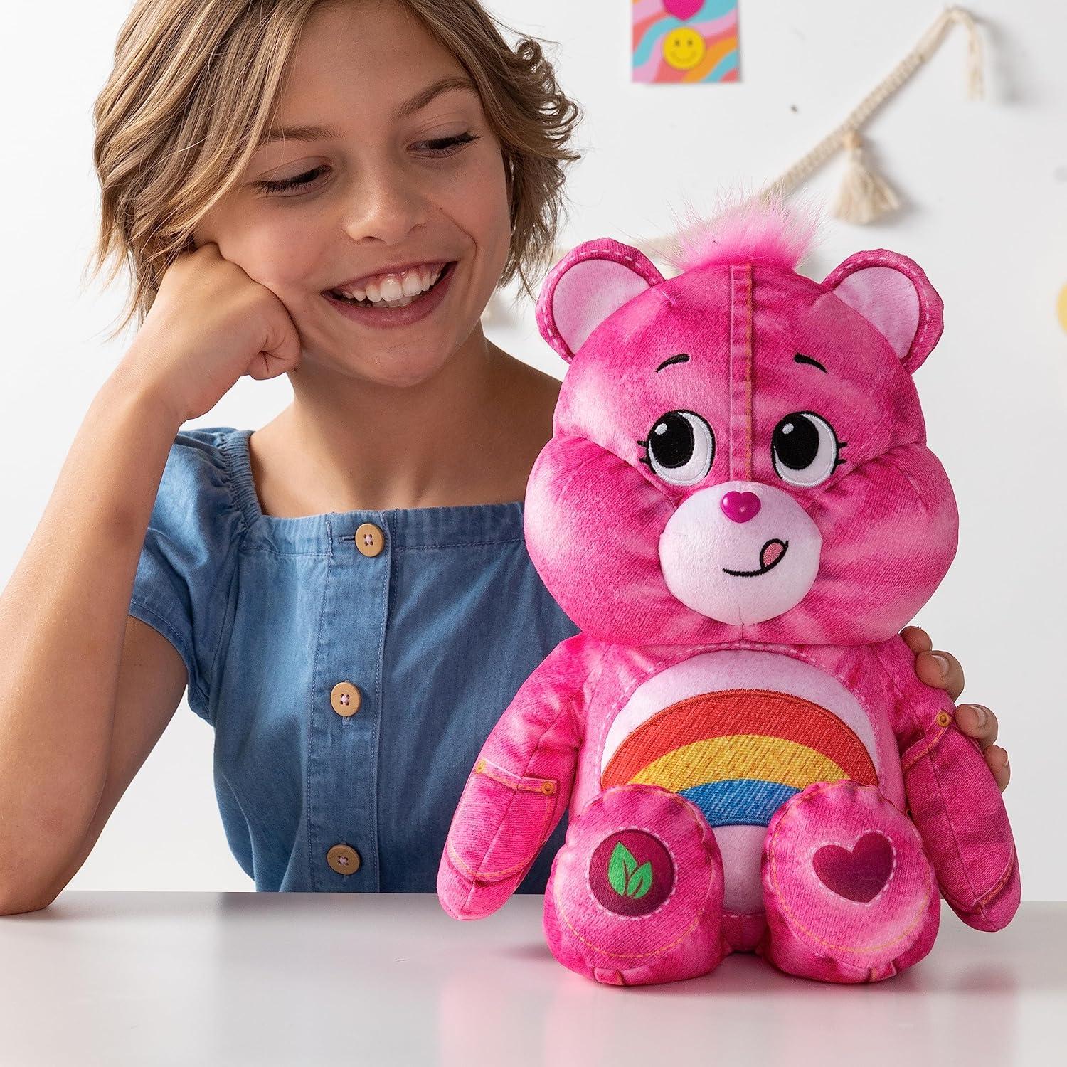 Peluche Care Bears Cheer Bear 35.6 cm - Nuevo Diseño Mezclilla