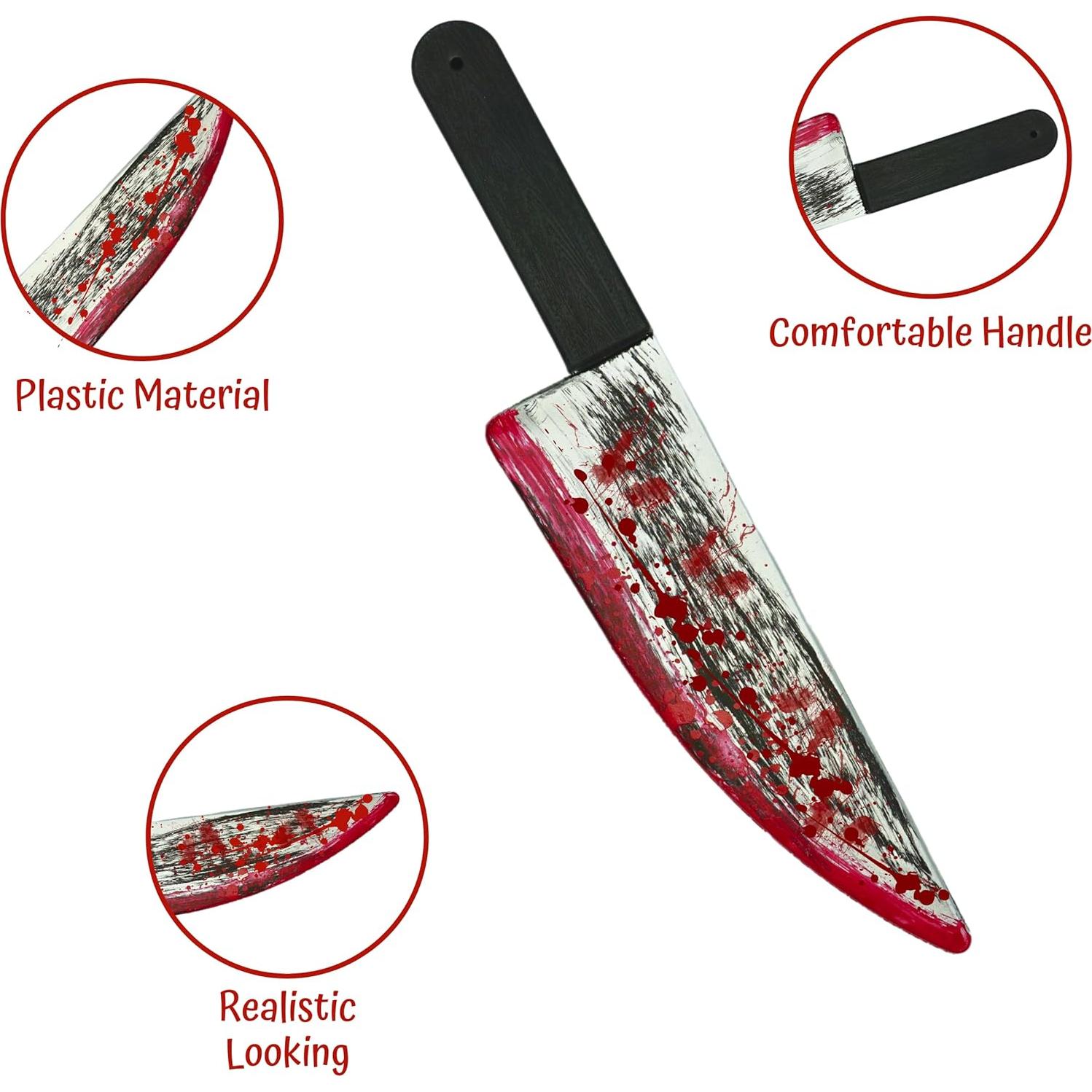 Cuchillo Falso Grande 41.91 cm con Sangre Falsa - 4E's Novelty