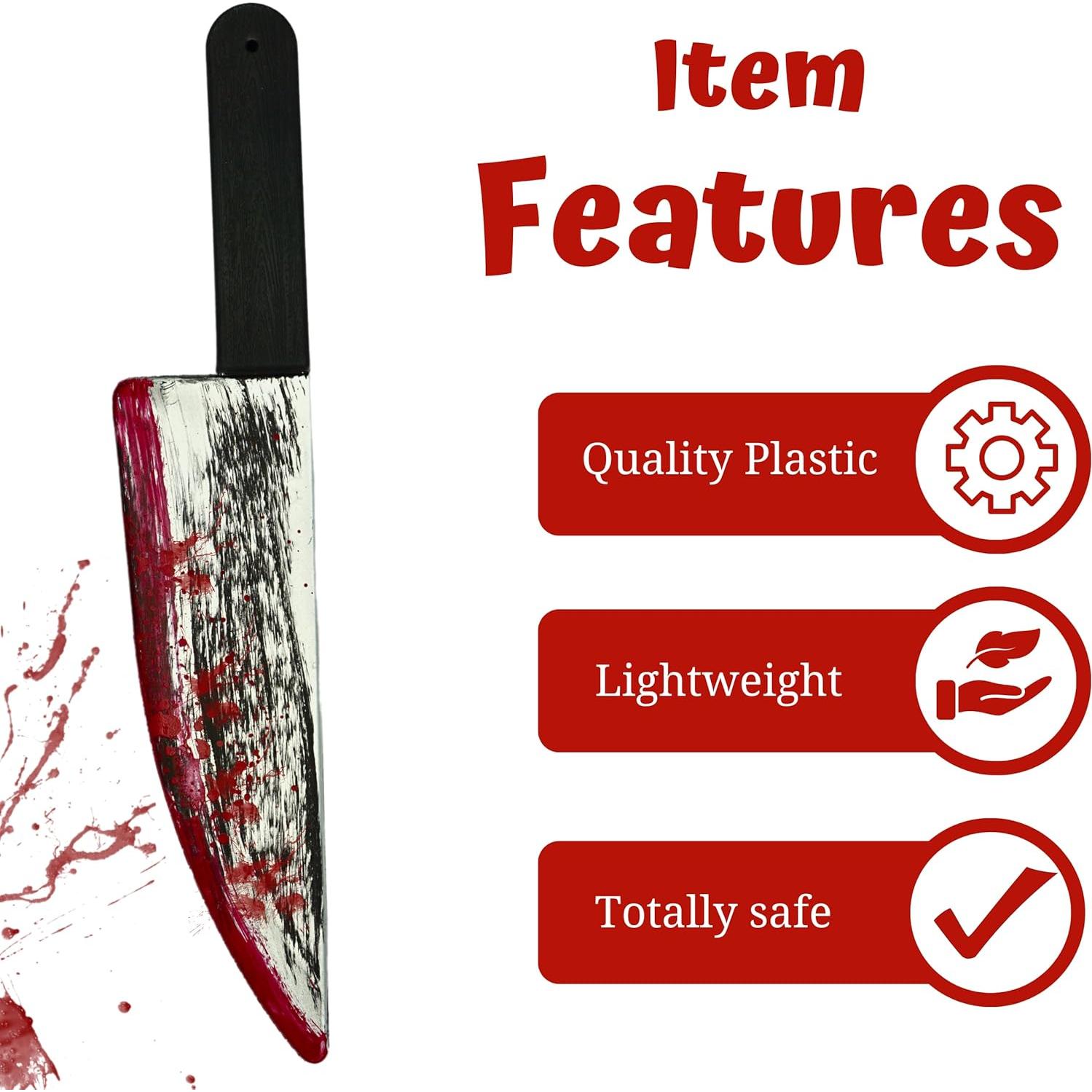 Cuchillo Falso Grande 41.91 cm con Sangre Falsa - 4E's Novelty