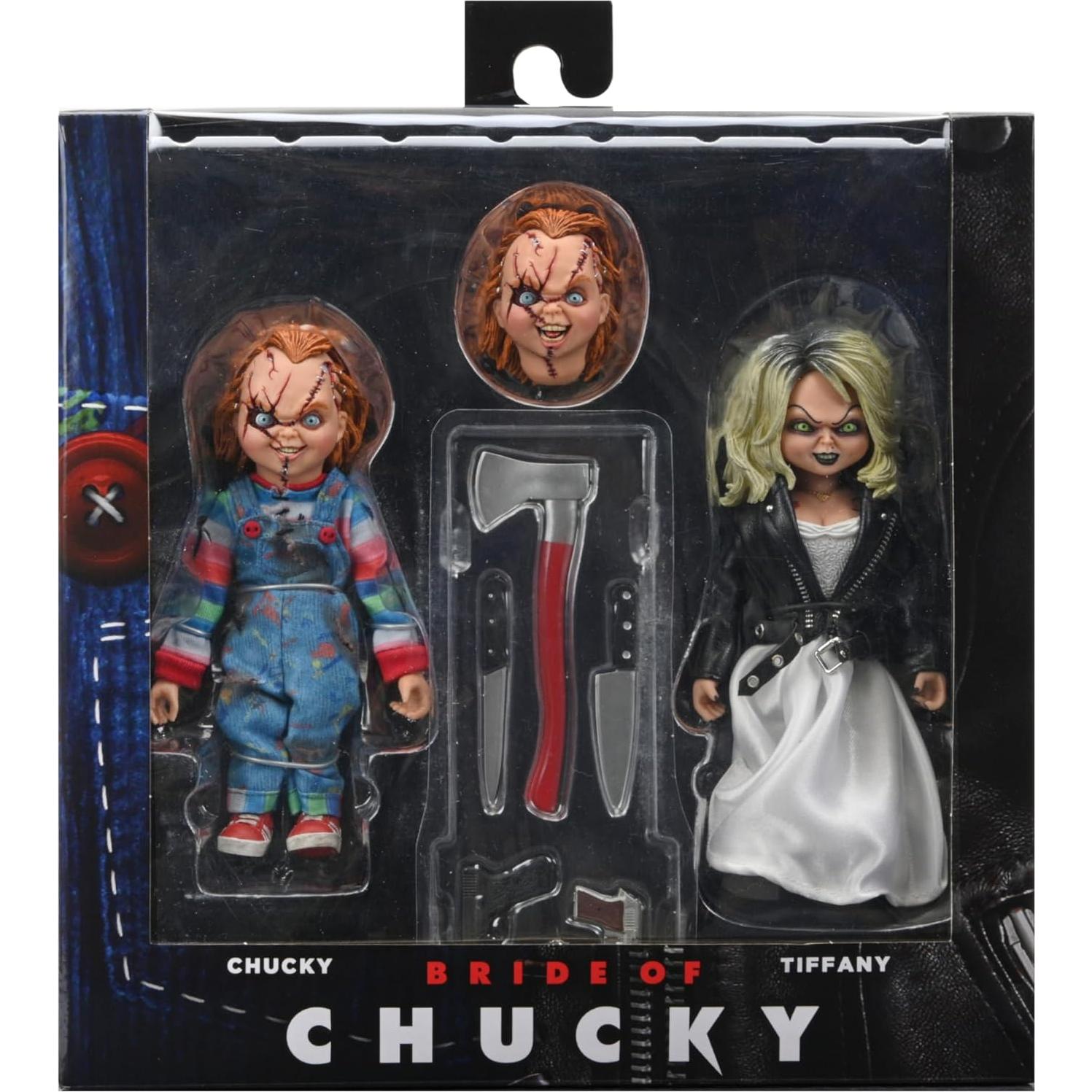 Figuras de Acción Chucky y Tiffany NECA 20 cm - Novia de Chucky