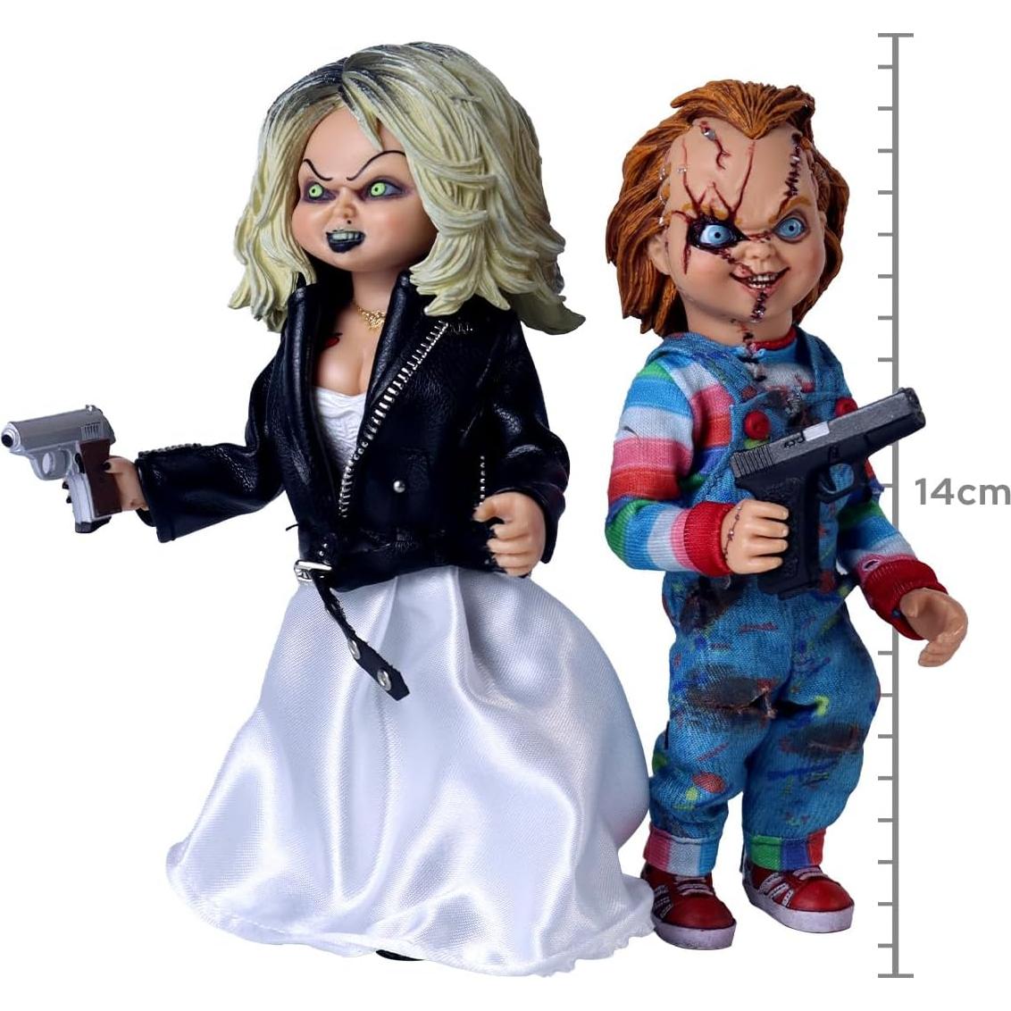 Figuras de Acción Chucky y Tiffany NECA 20 cm - Novia de Chucky