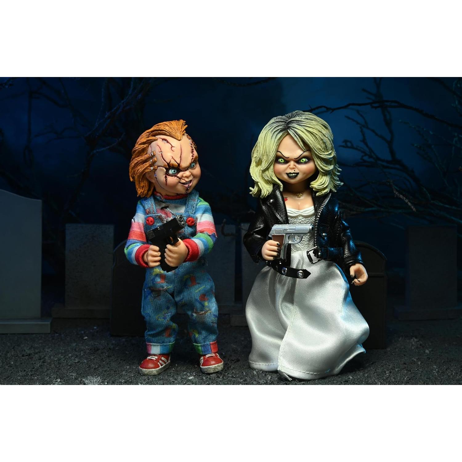 Figuras de Acción Chucky y Tiffany NECA 20 cm - Novia de Chucky