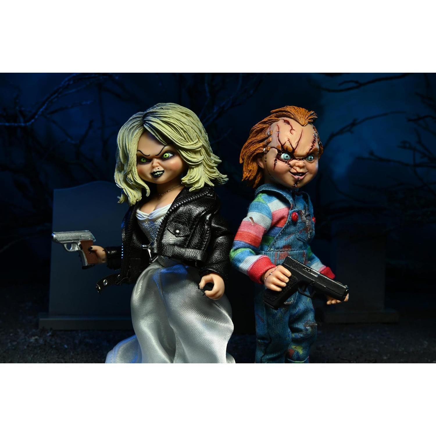 Figuras de Acción Chucky y Tiffany NECA 20 cm - Novia de Chucky