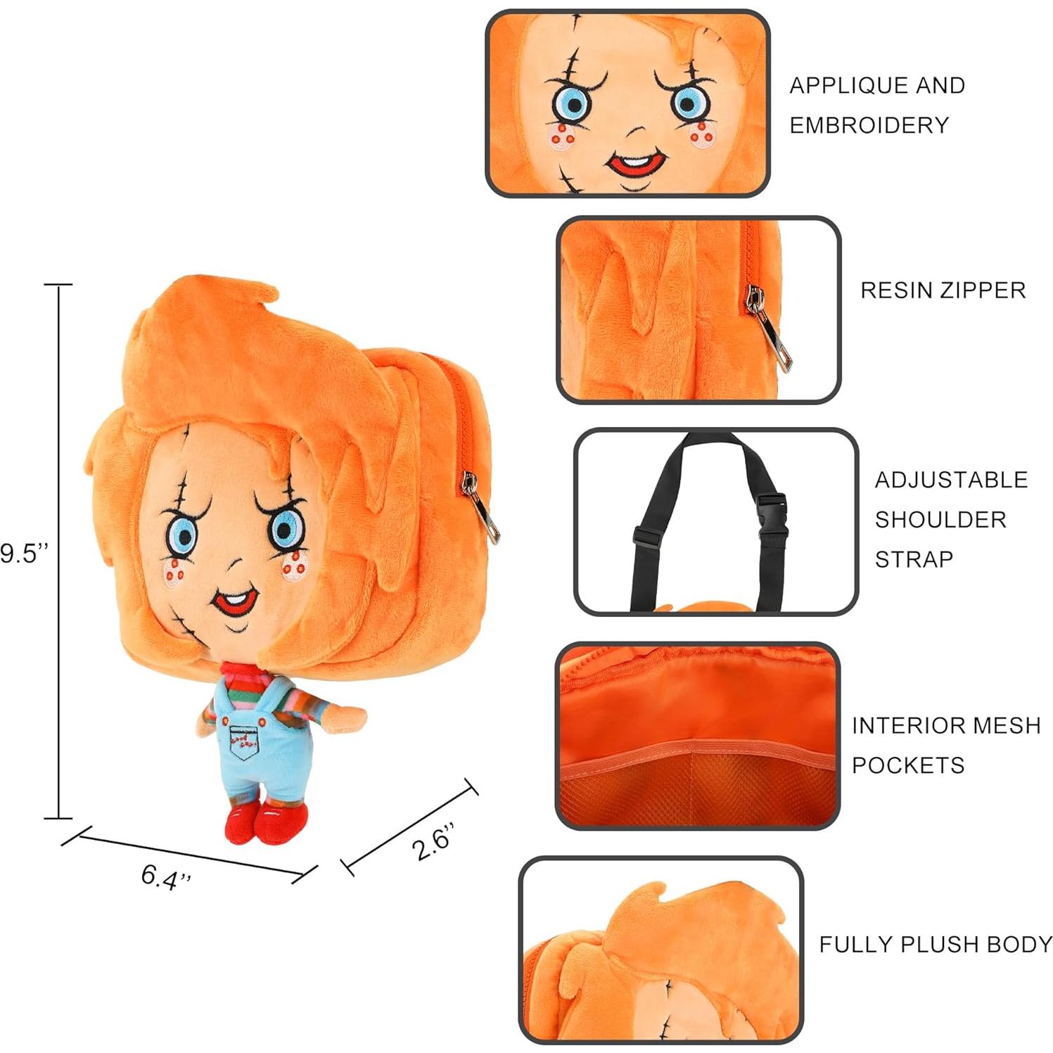 Bolso Cruzado de Peluche Chucky Festie Bestie 24.1 cm
