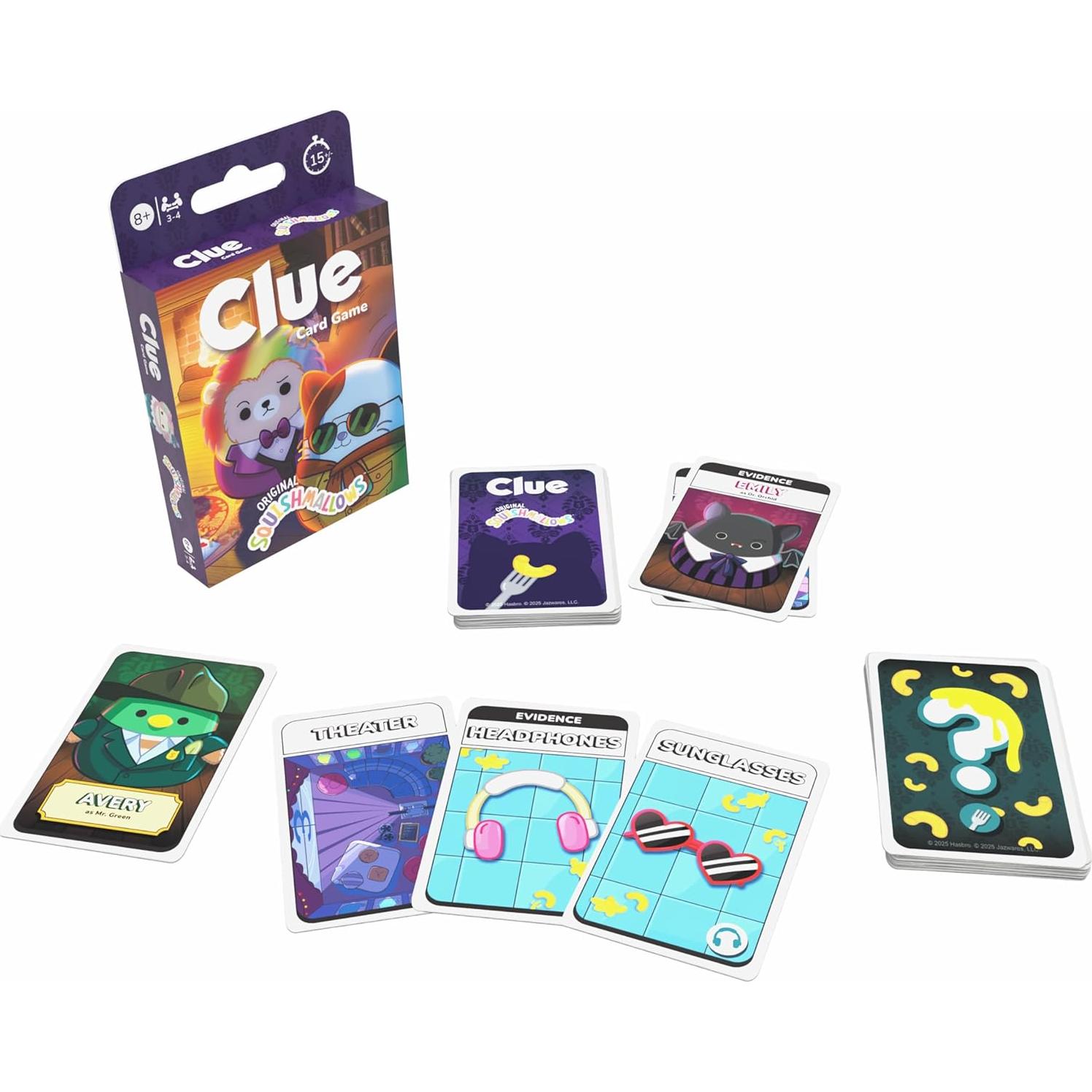 Juego de Cartas Clue Squishmallows USAopoly para Niños 3-4 Jugadores