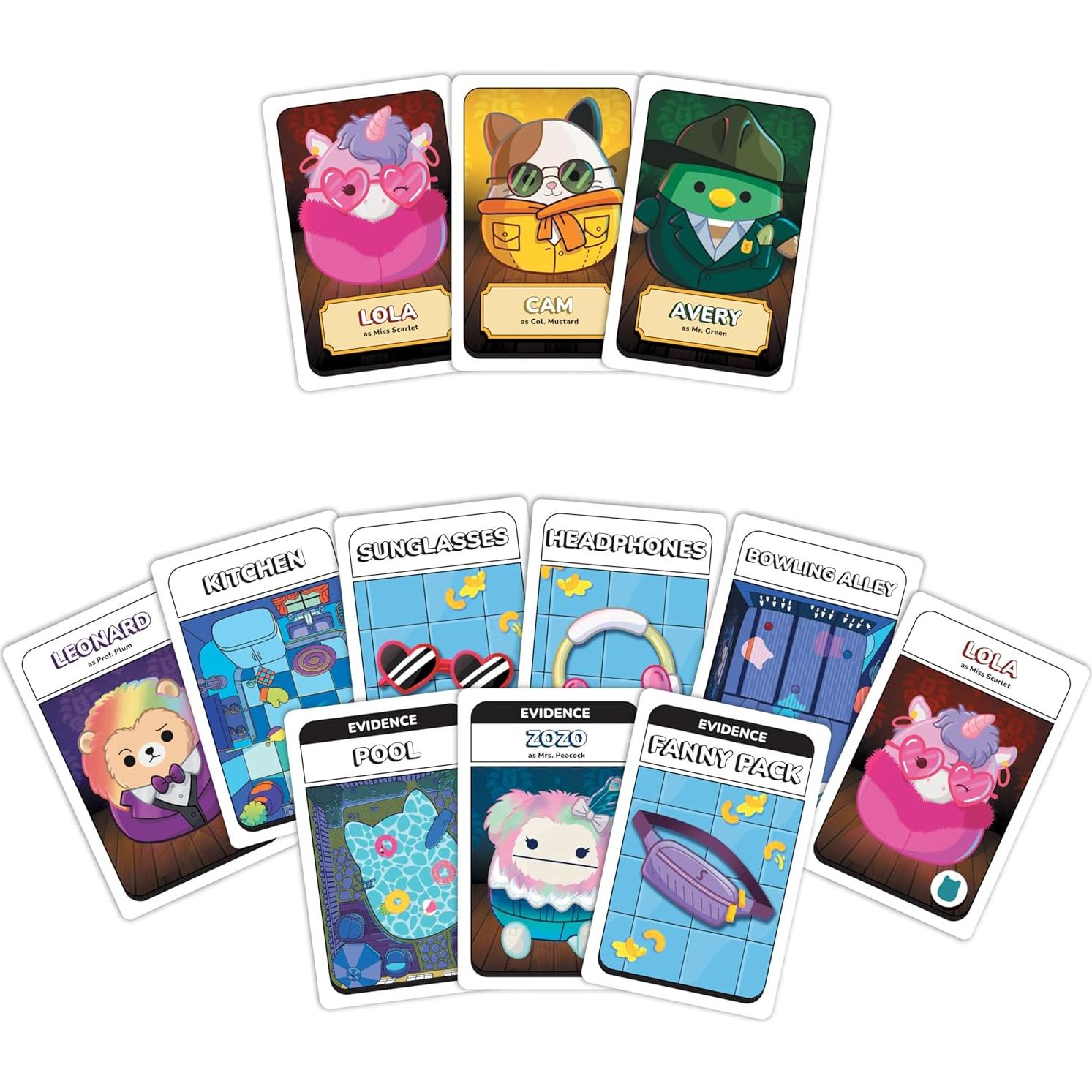 Juego de Cartas Clue Squishmallows USAopoly para Niños 3-4 Jugadores