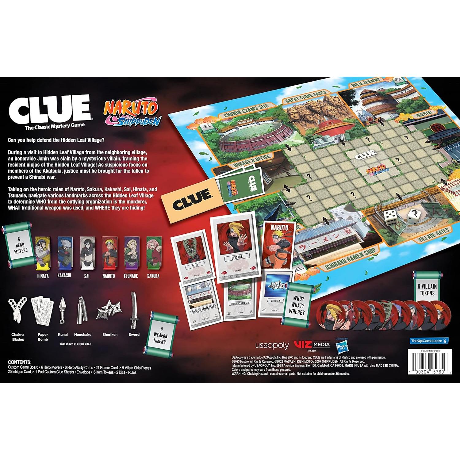 Juego de Mesa CLUE: Naruto - Misterio en la Aldea Oculta