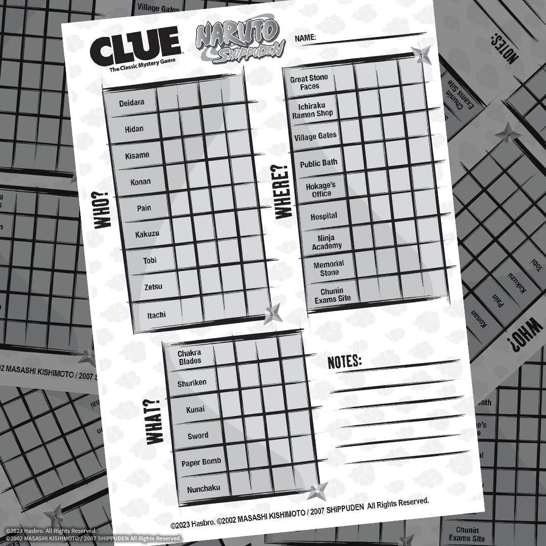 Juego de Mesa CLUE: Naruto - Misterio en la Aldea Oculta