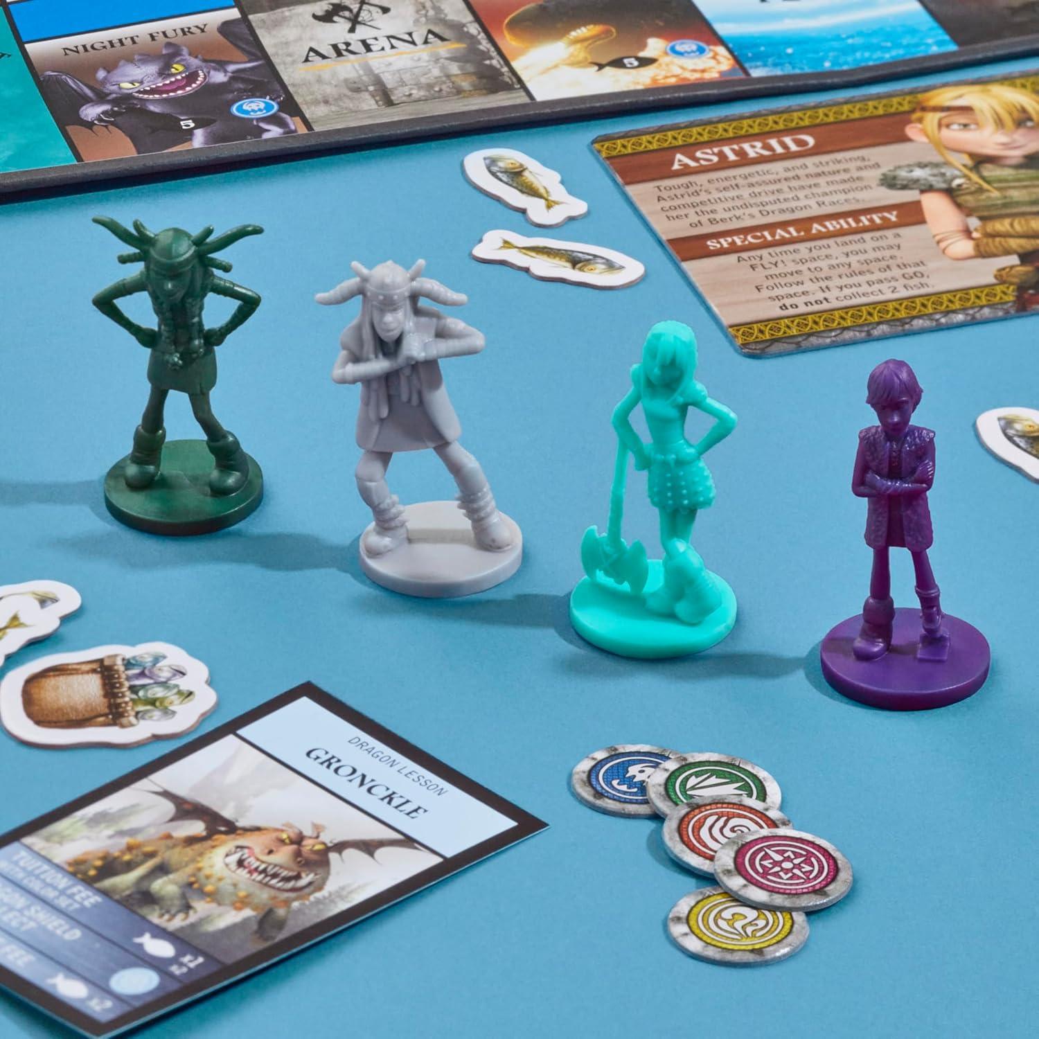 Monopoly DreamWorks Cómo Entrenar a Tu Dragón - Juego de Mesa Familiar